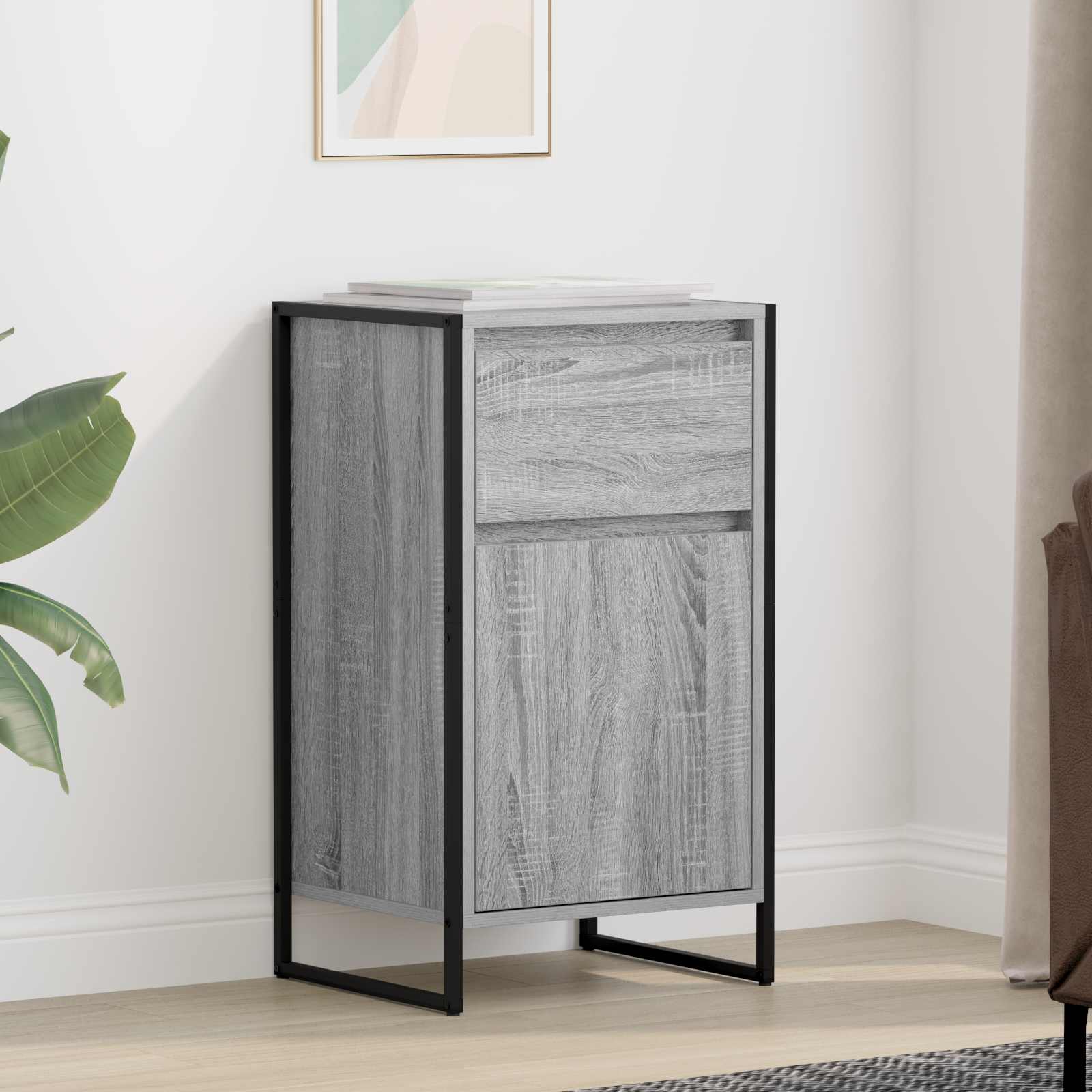 Sideboard Graues Sonoma 43 x 36 x 75,5 cm Holzwerkstoff