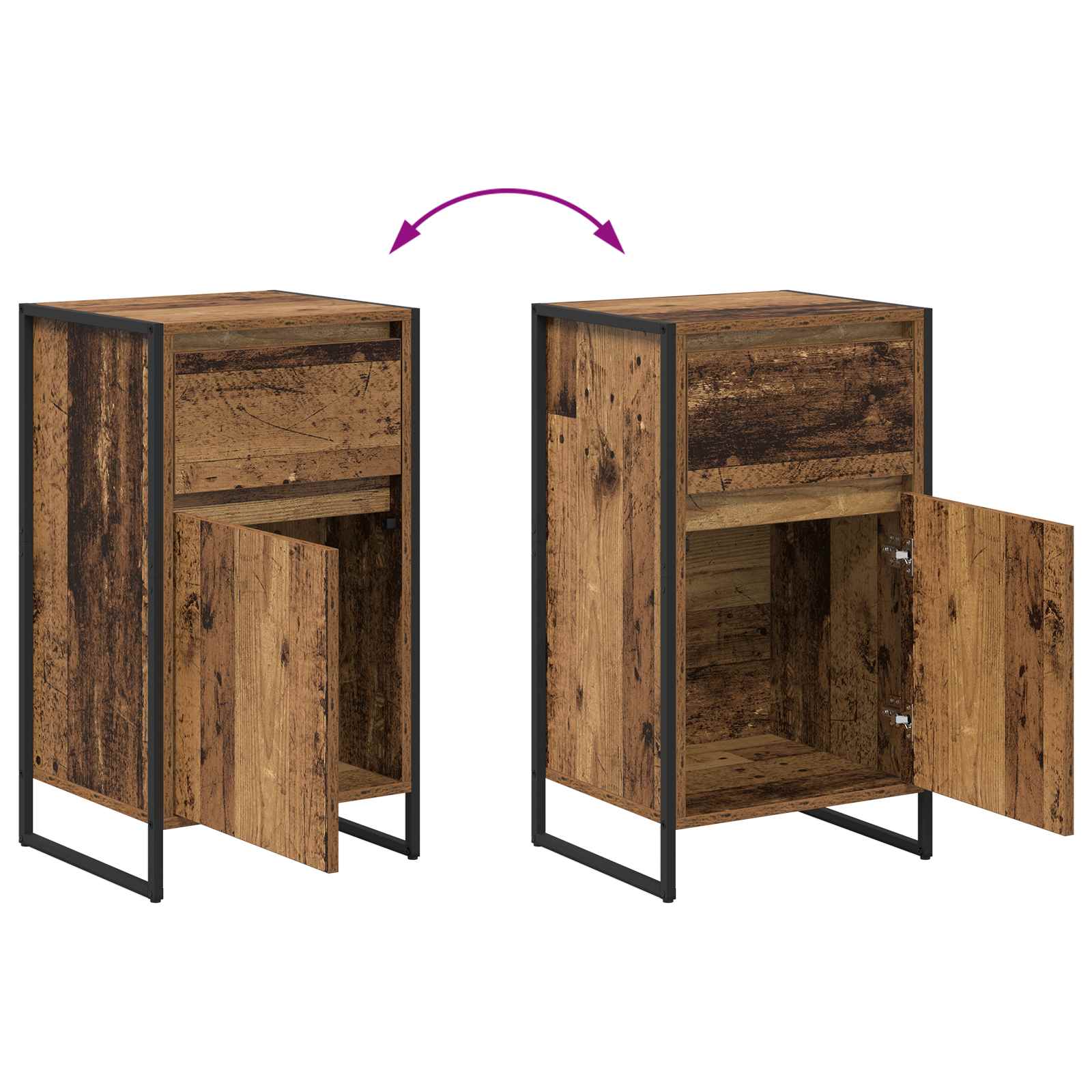 Sideboard Altholz 43 x 36 x 75,5 cm Holzwerkstoff