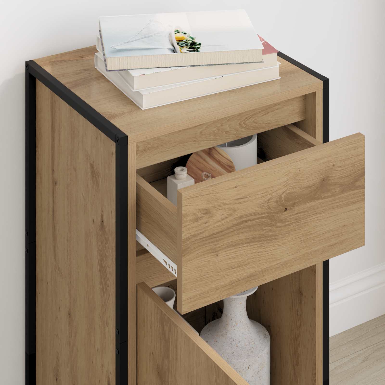 Sideboard Kunsthandwerk Eiche 43 x 36 x 75,5 cm Holzwerkstoff