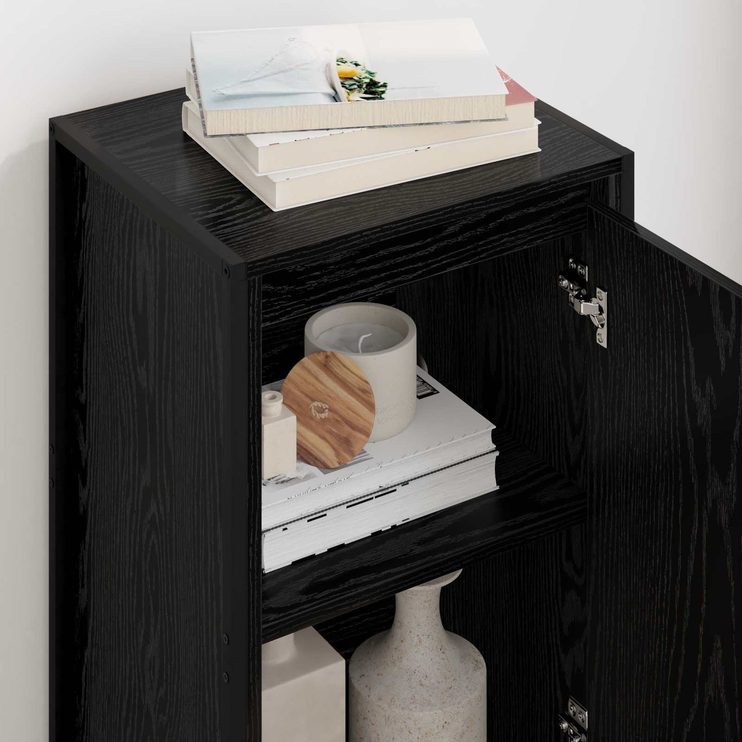 Sideboard Schwarz Eichen-Optik 43 x 36 x 75,5 cm Holzwerkstoff