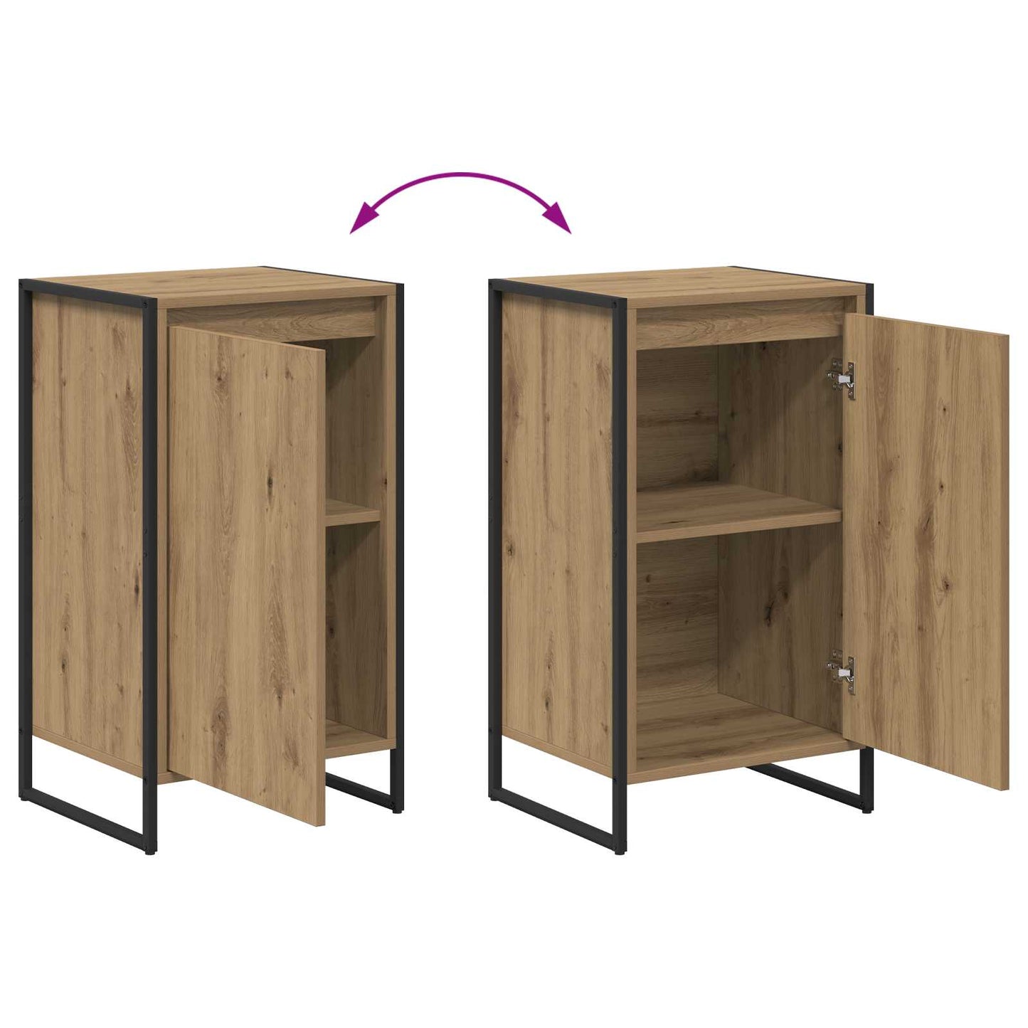 Sideboard Kunsthandwerk Eiche 43 x 36 x 75,5 cm Holzwerkstoff