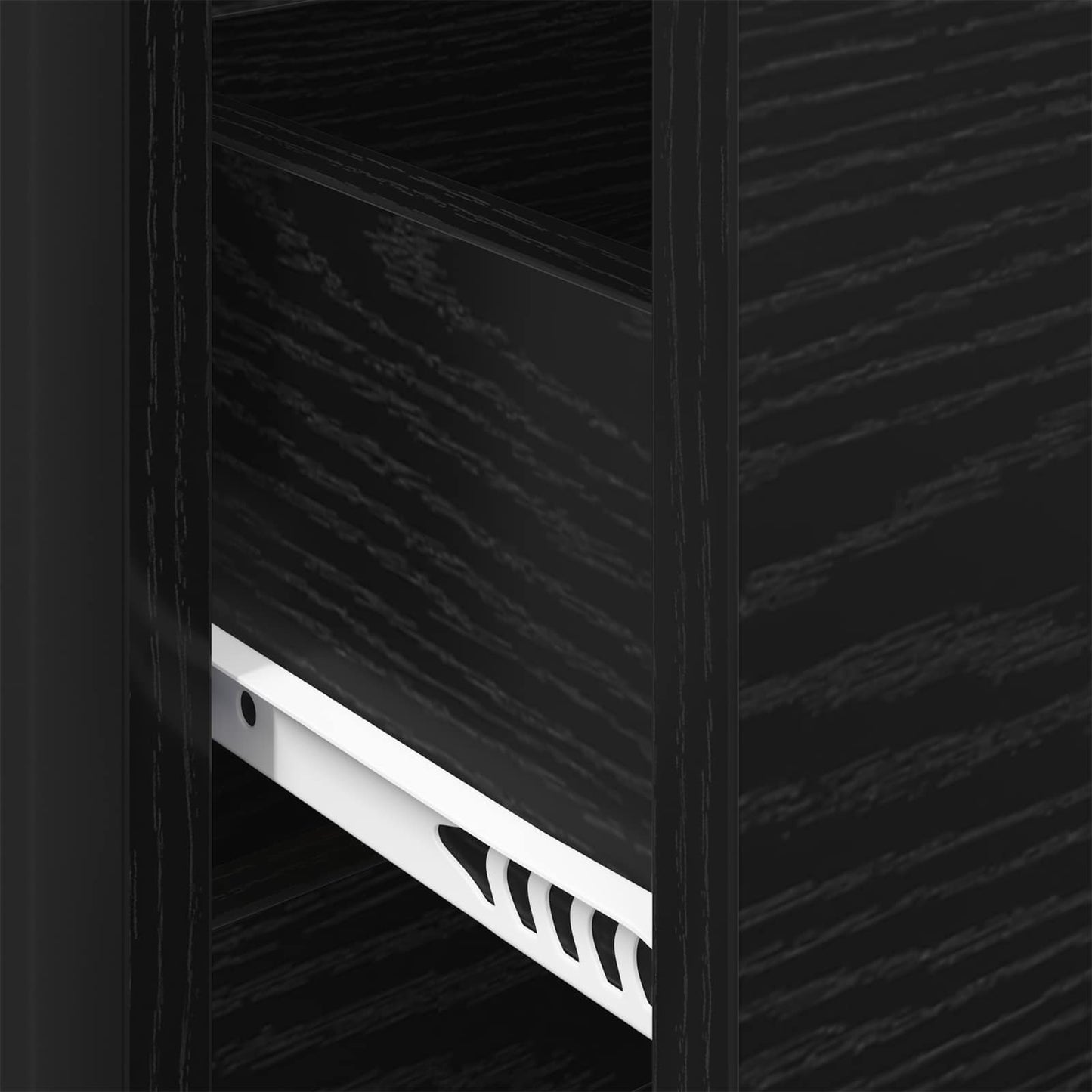 Sideboard Schwarz Eichen-Optik 79 x 36 x 75.5 cm Holzwerkstoff