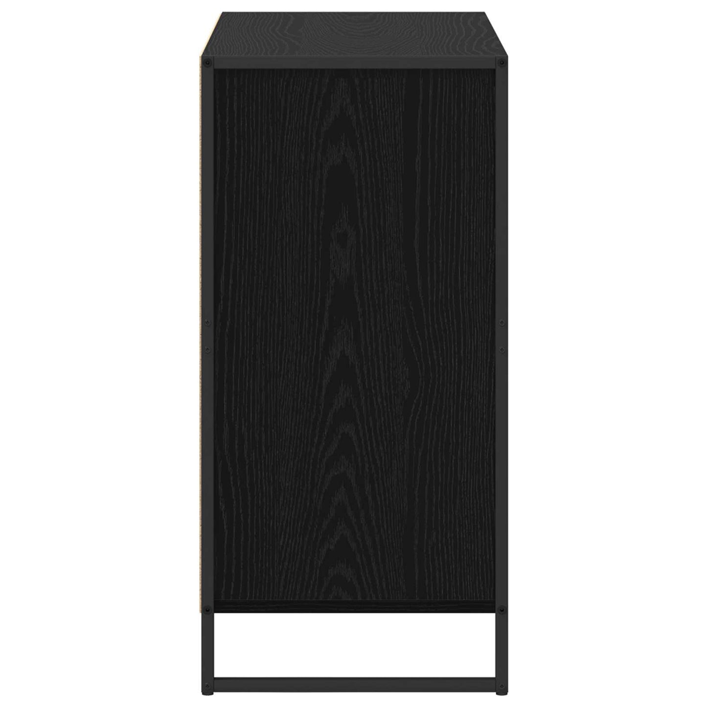 Sideboard Schwarz Eichen-Optik 79 x 36 x 75.5 cm Holzwerkstoff