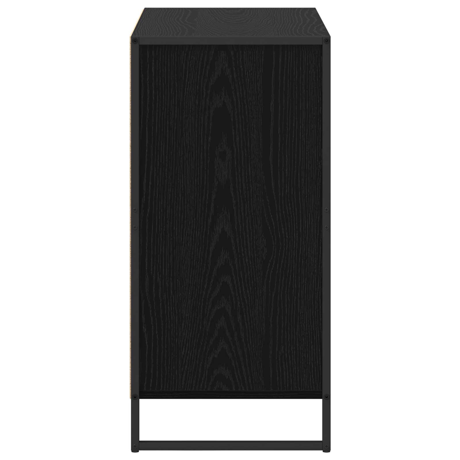 Sideboard Schwarz Eichen-Optik 79 x 36 x 75.5 cm Holzwerkstoff
