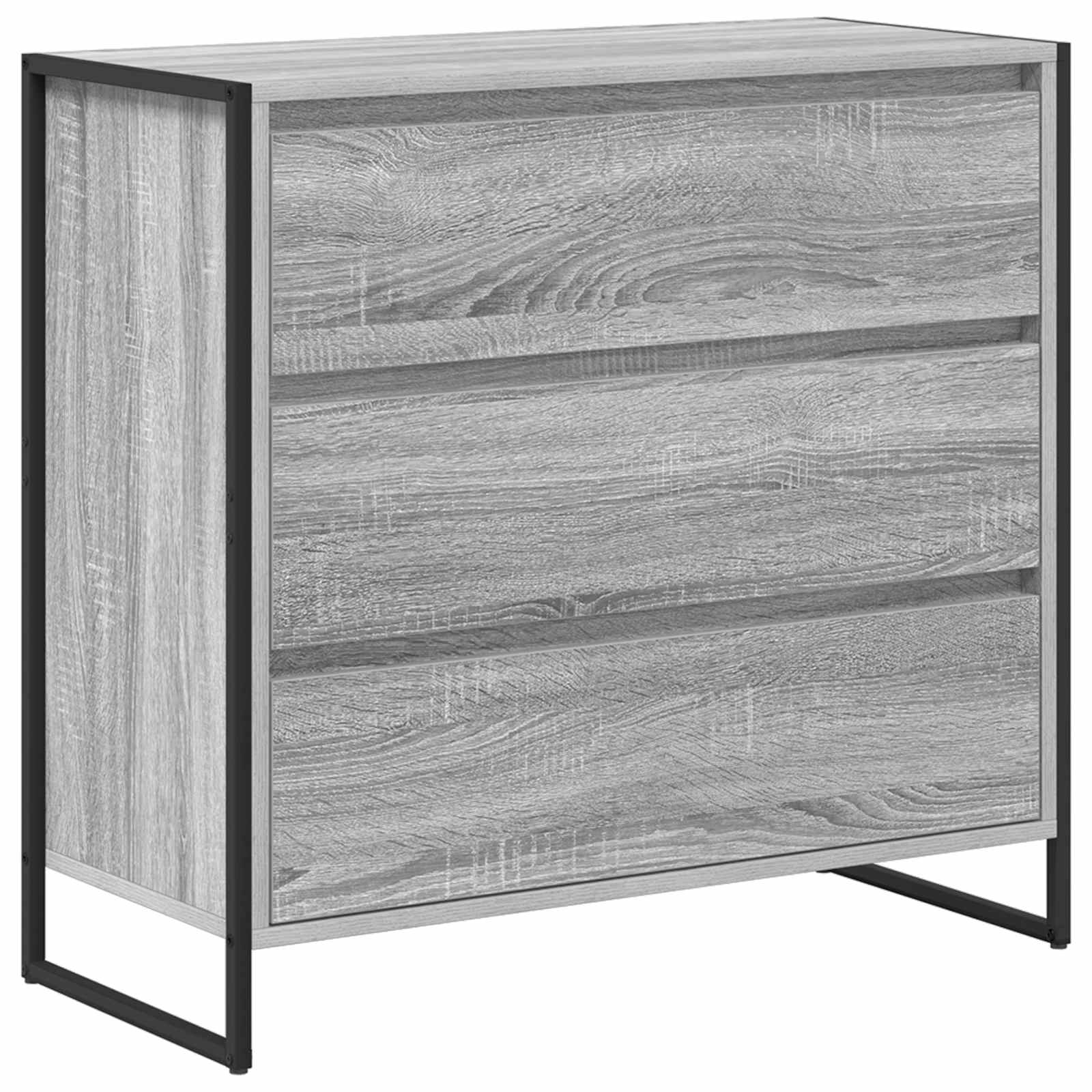 Sideboard Graues Sonoma 79 x 36 x 75.5 cm Holzwerkstoff