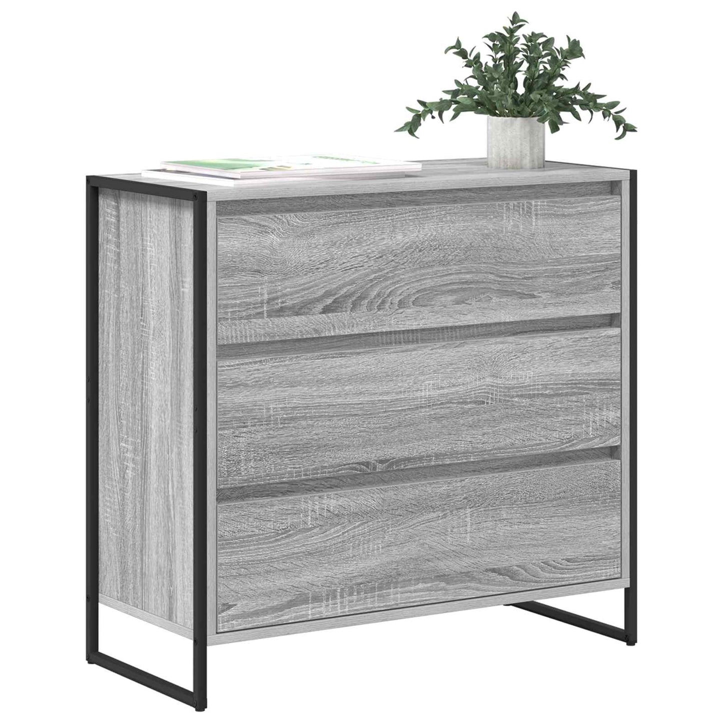 Sideboard Graues Sonoma 79 x 36 x 75.5 cm Holzwerkstoff