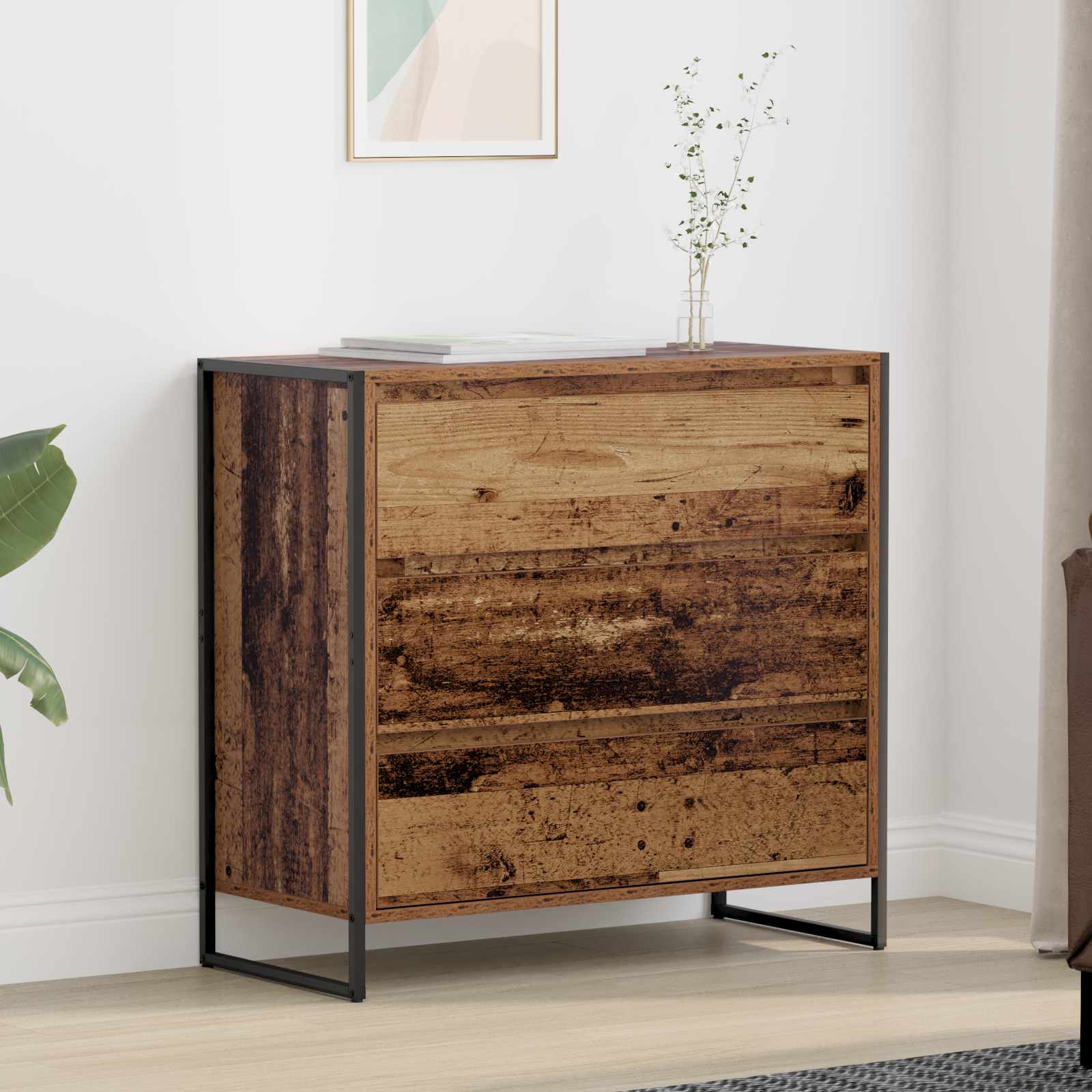 Sideboard Altholz 79 x 36 x 75.5 cm Holzwerkstoff