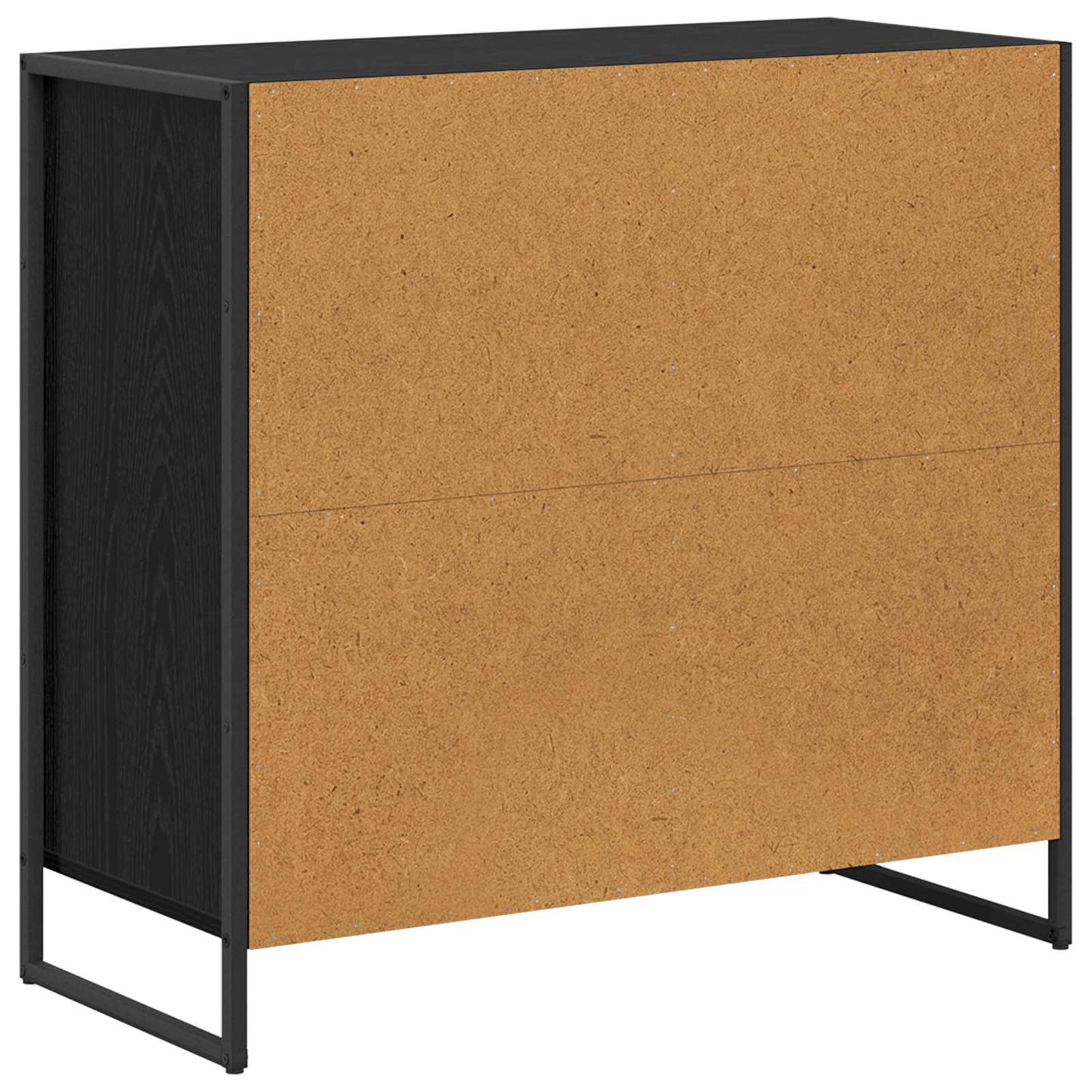Seitenschrank Schwarz Eichen-Optik 79 x 36 x 75 cm