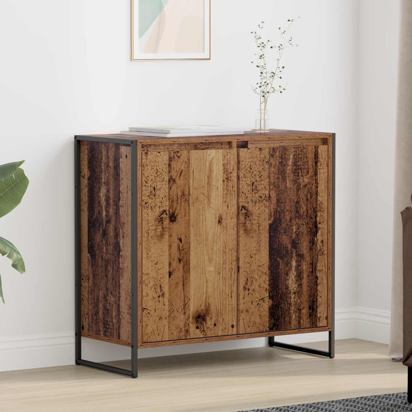 Seitenschrank Altholz 79 x 36 x 75 cm Holzwerkstoff