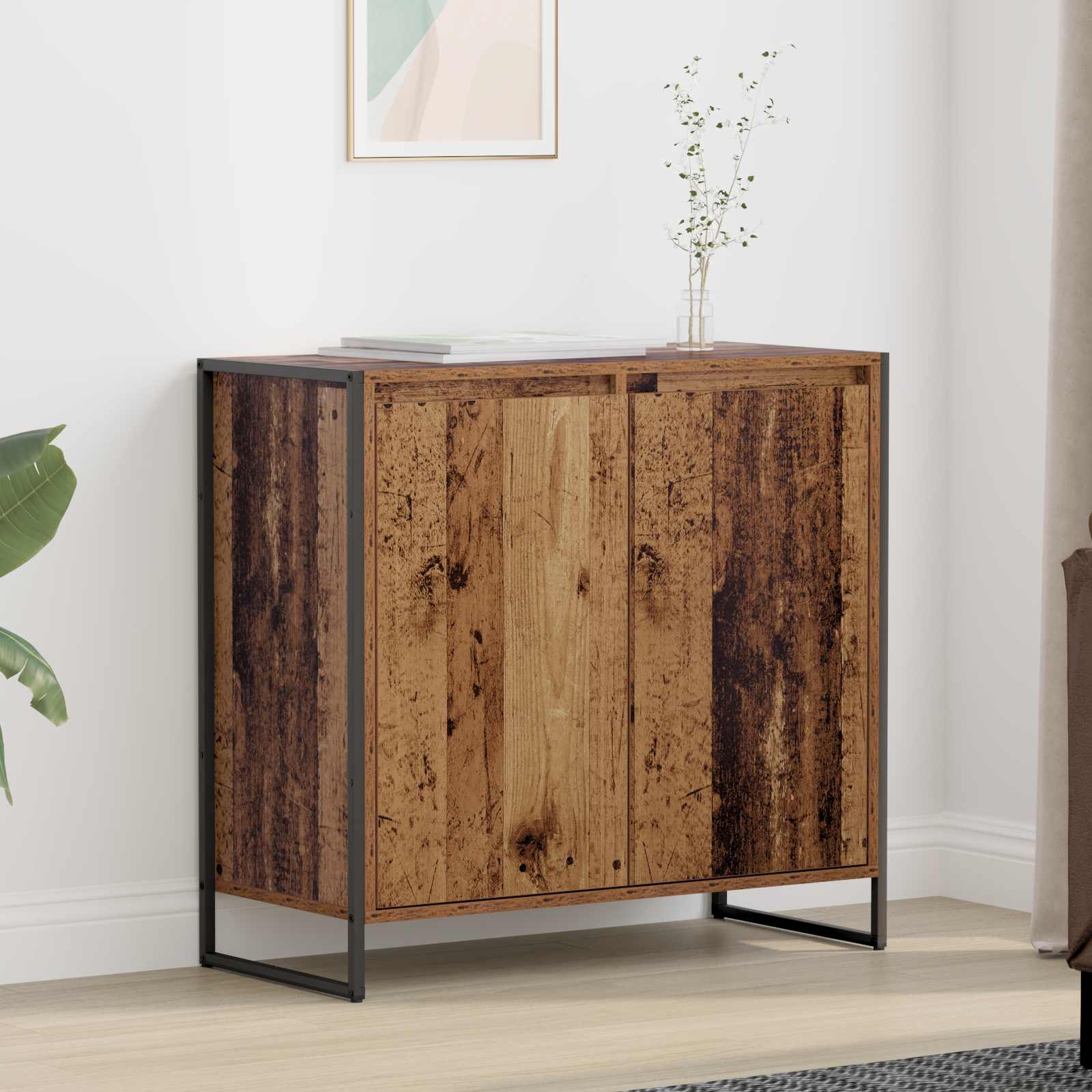 Seitenschrank Altholz 79 x 36 x 75 cm Holzwerkstoff