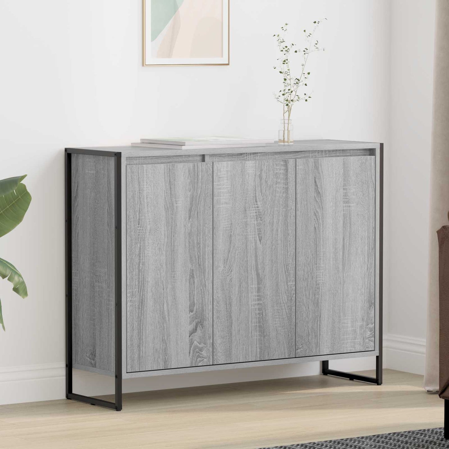 Seitenschrank Graues Sonoma 96,5 x 30 x 75 cm Holzwerkstoff