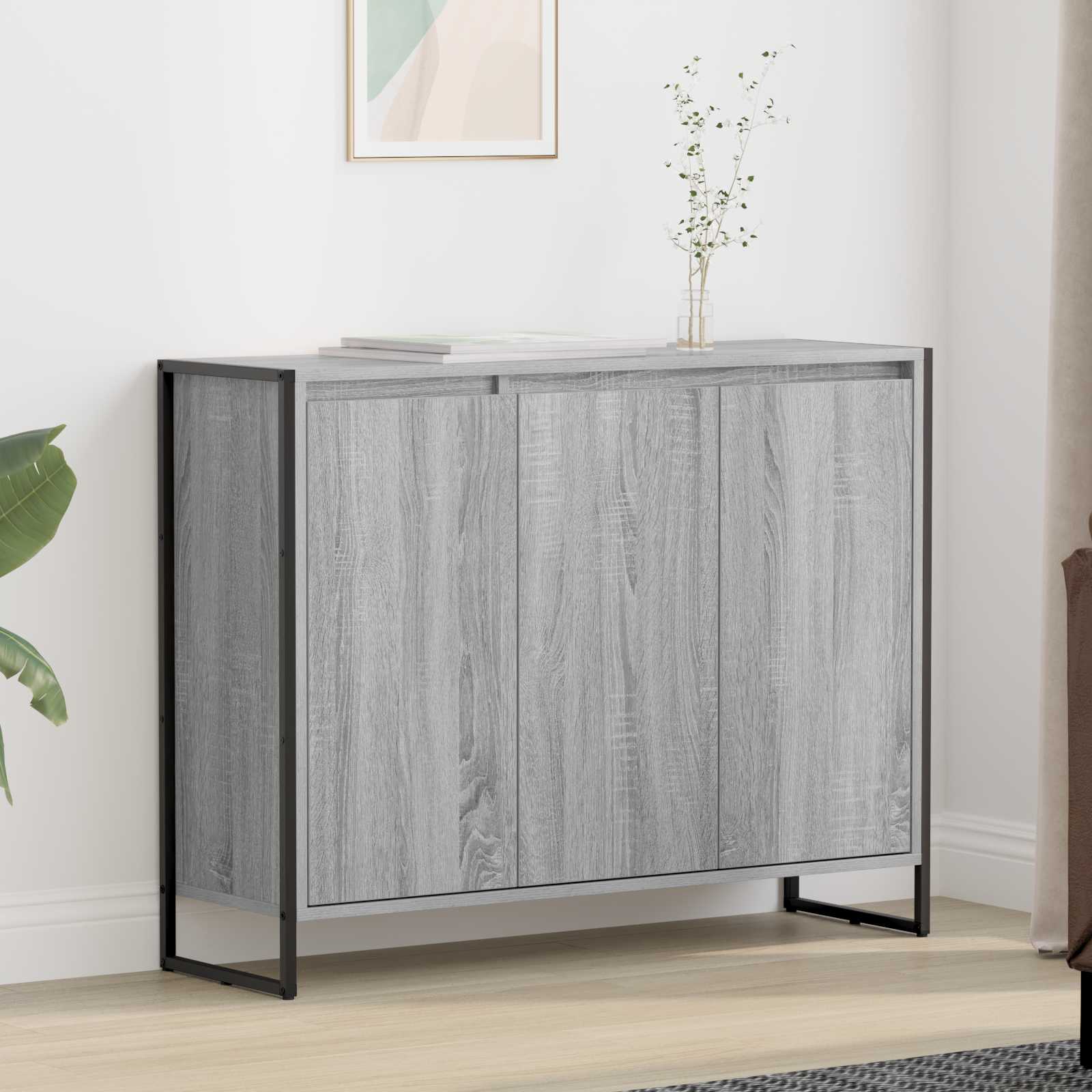 Seitenschrank Graues Sonoma 96,5 x 30 x 75 cm Holzwerkstoff
