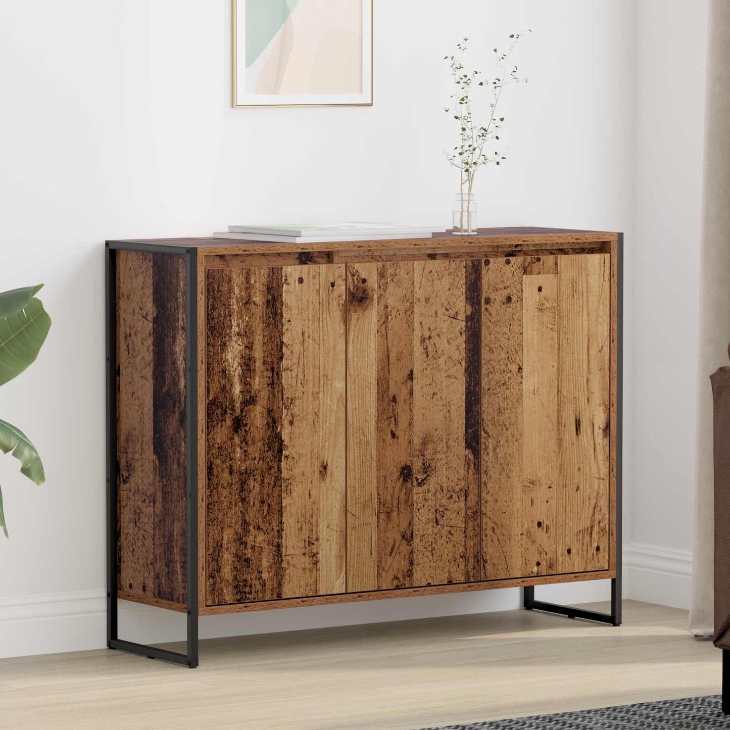 Seitenschrank Altholz 96,5 x 30 x 75 cm Holzwerkstoff