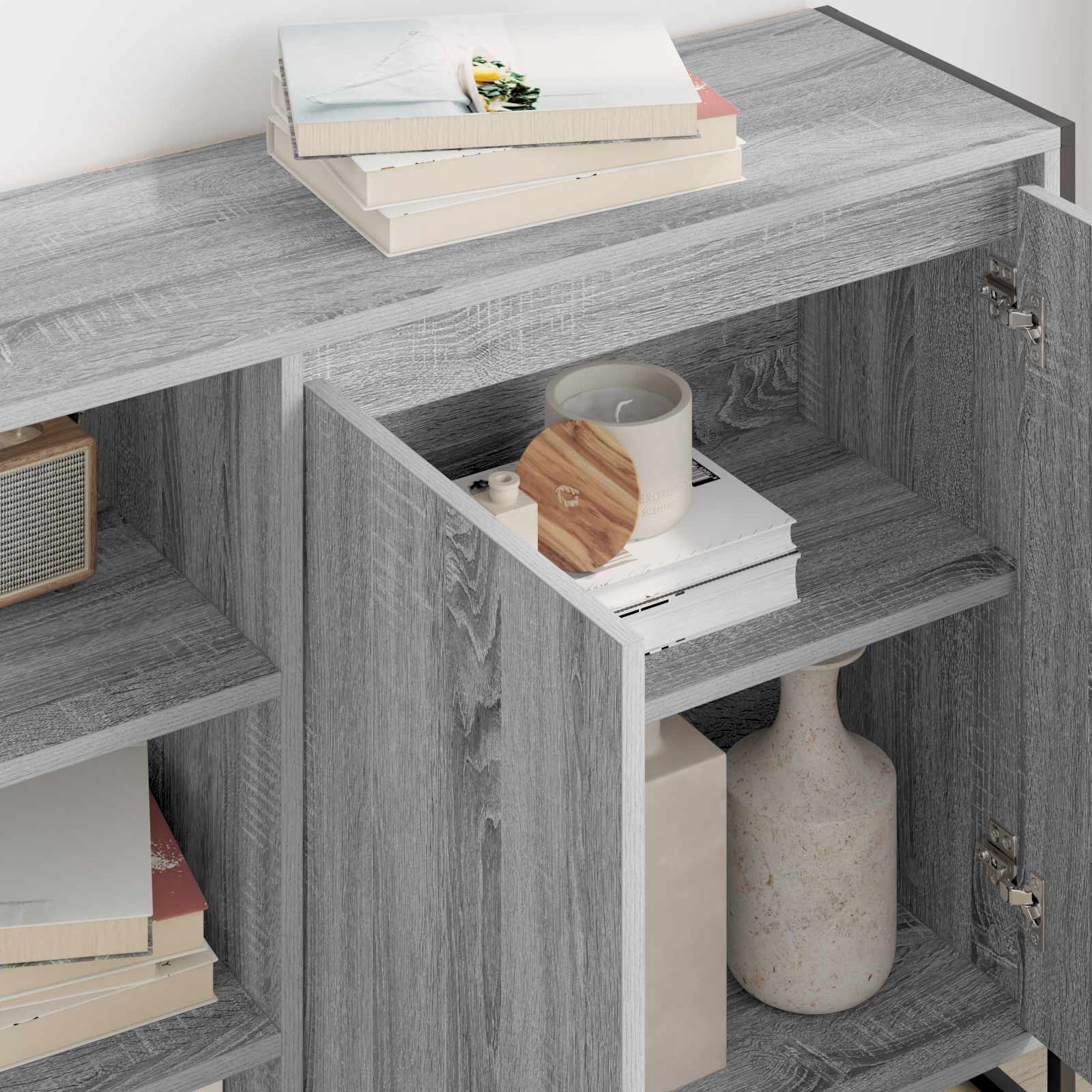 Seitenschrank Graues Sonoma 96,5 x 30 x 75 cm Holzwerkstoff
