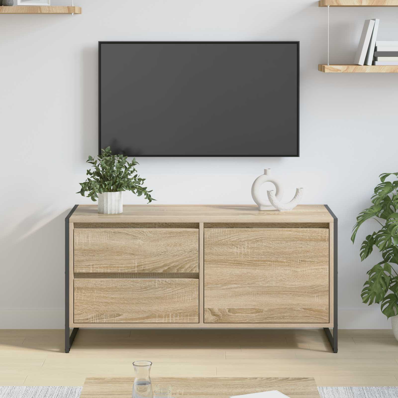 TV-Schränk 100 x 36 x 49.5 cm Sonoma Holzwerkstoff