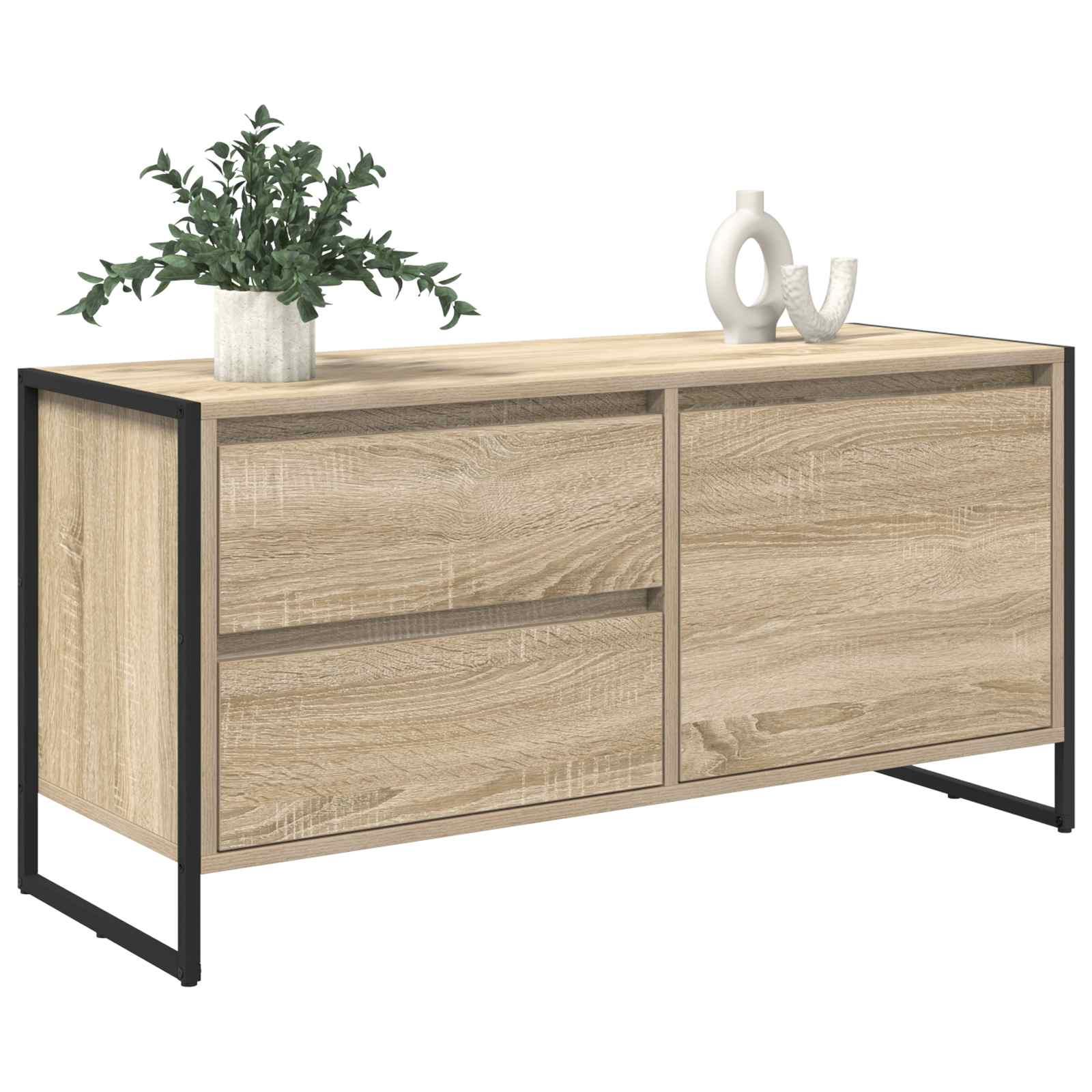 TV-Schränk 100 x 36 x 49.5 cm Sonoma Holzwerkstoff