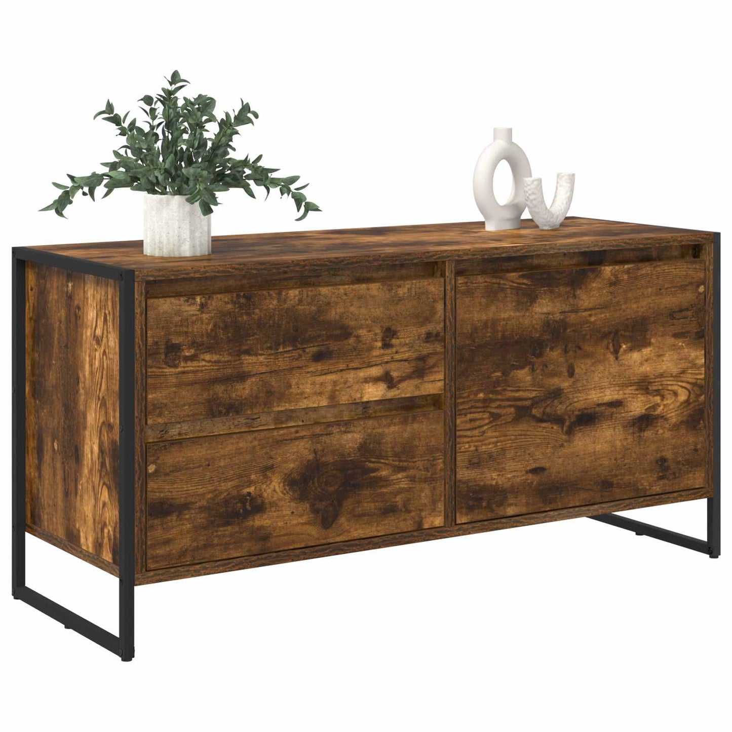TV-Schränk 100 x 36 x 49.5 cm Raucharbe Holzwerkstoff