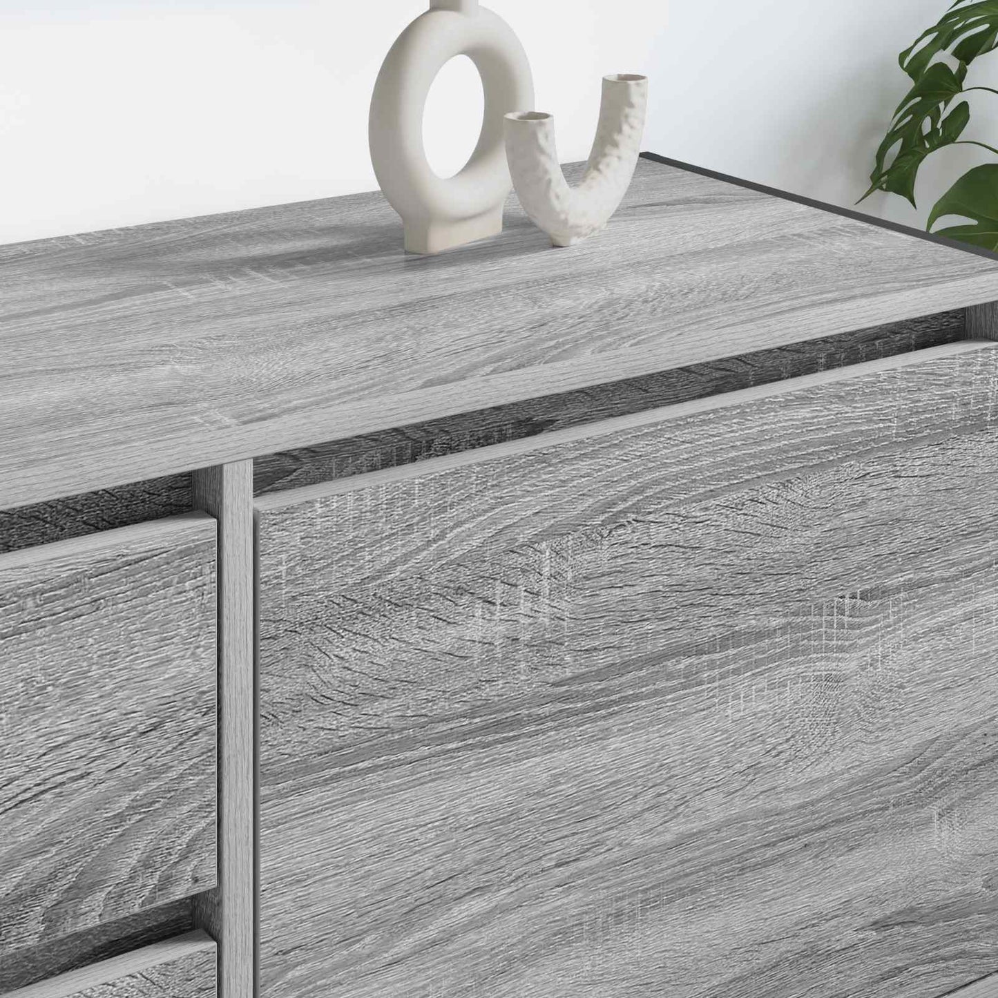 TV-Schränk 100 x 36 x 49.5 cm Graues Sonoma Holzwerkstoff