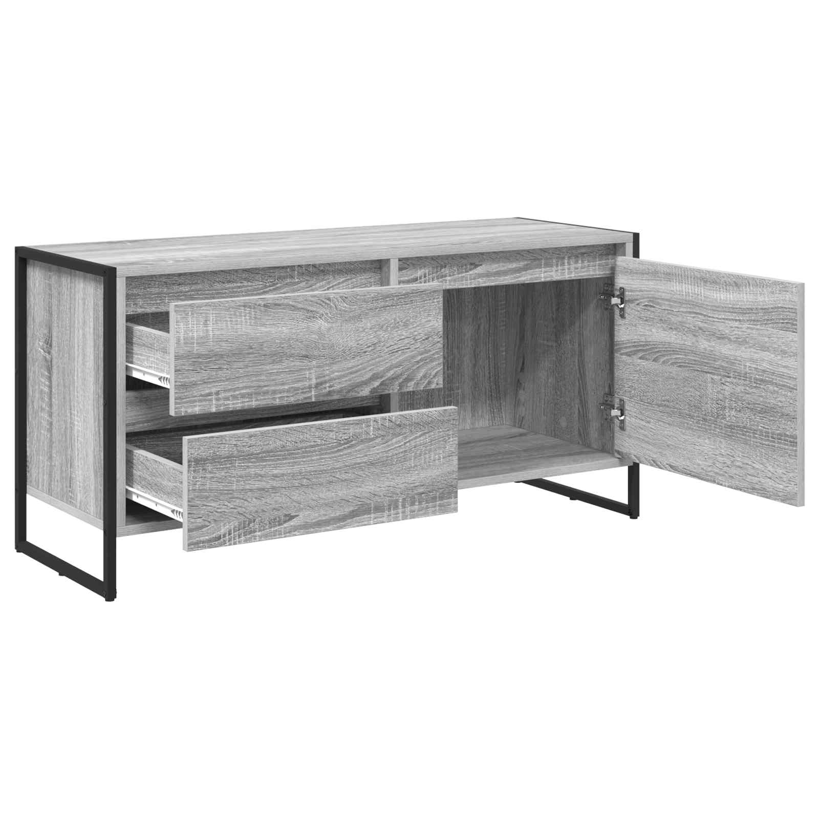 TV-Schränk 100 x 36 x 49.5 cm Graues Sonoma Holzwerkstoff