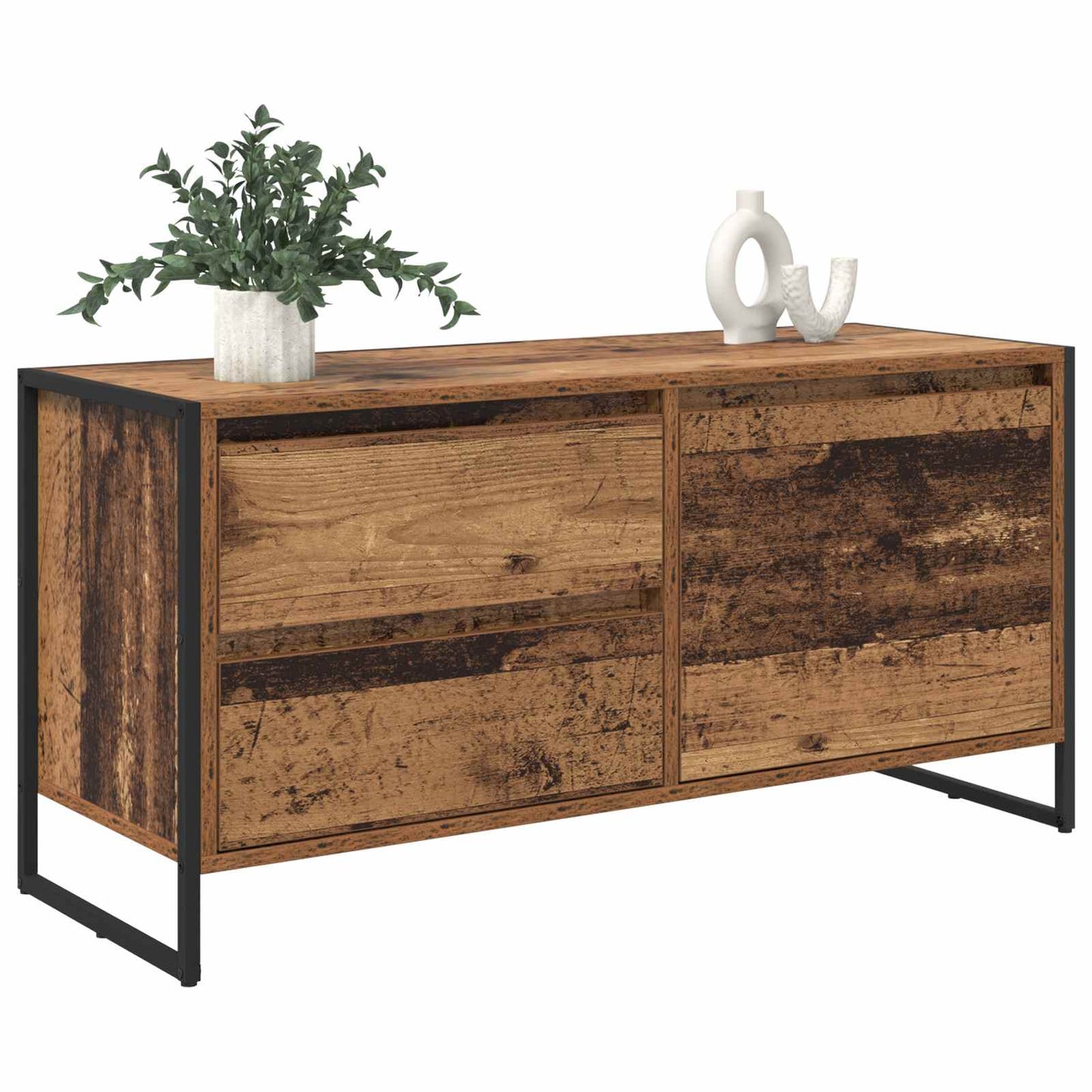 TV-Schränk 100 x 36 x 49.5 cm Altholz Holzwerkstoff