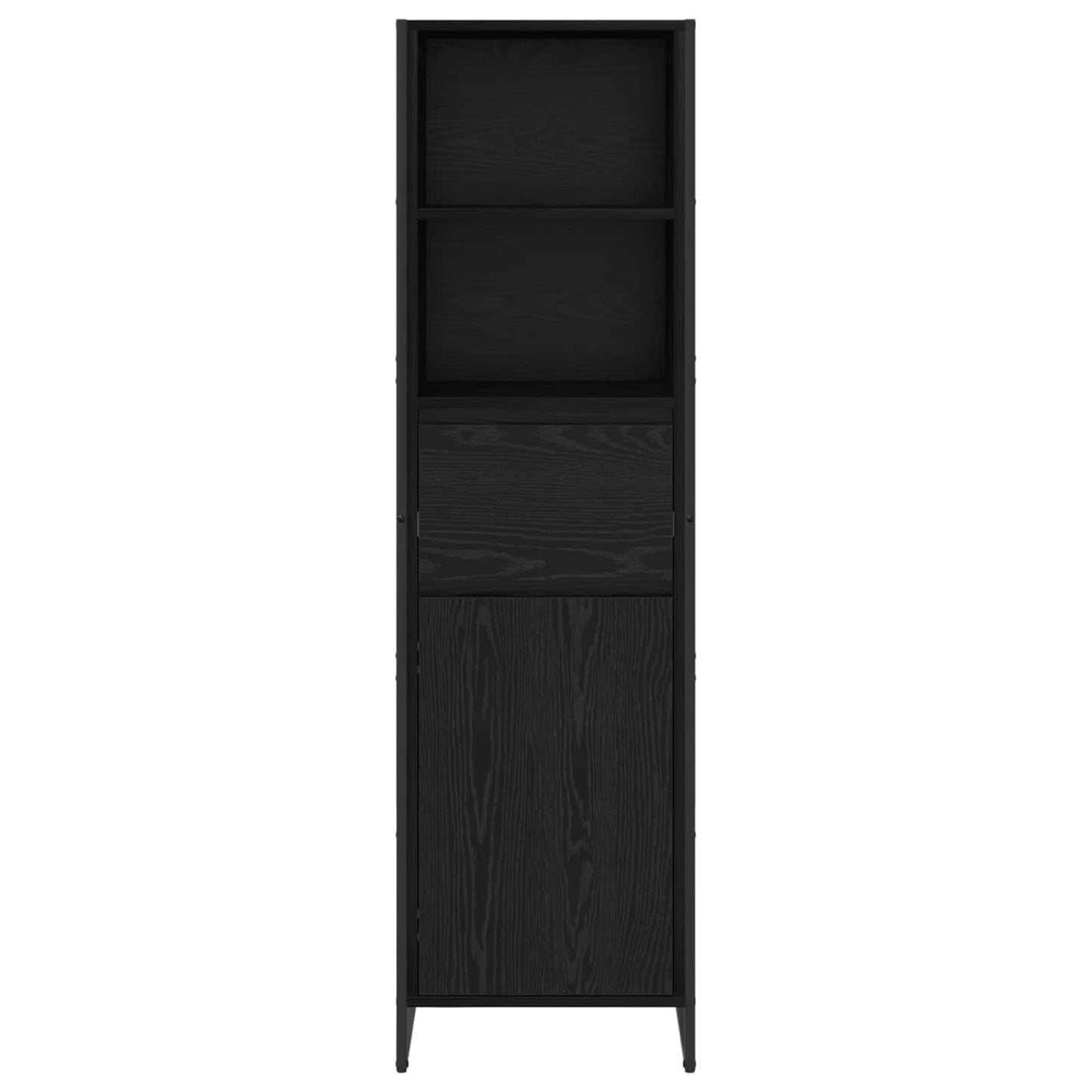 Bücherregal Schwarz Eichen-Optik 43 x 36 x 150,5 cm