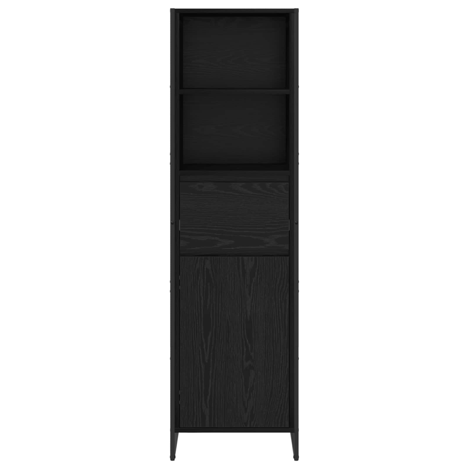 Bücherregal Schwarz Eichen-Optik 43 x 36 x 150,5 cm