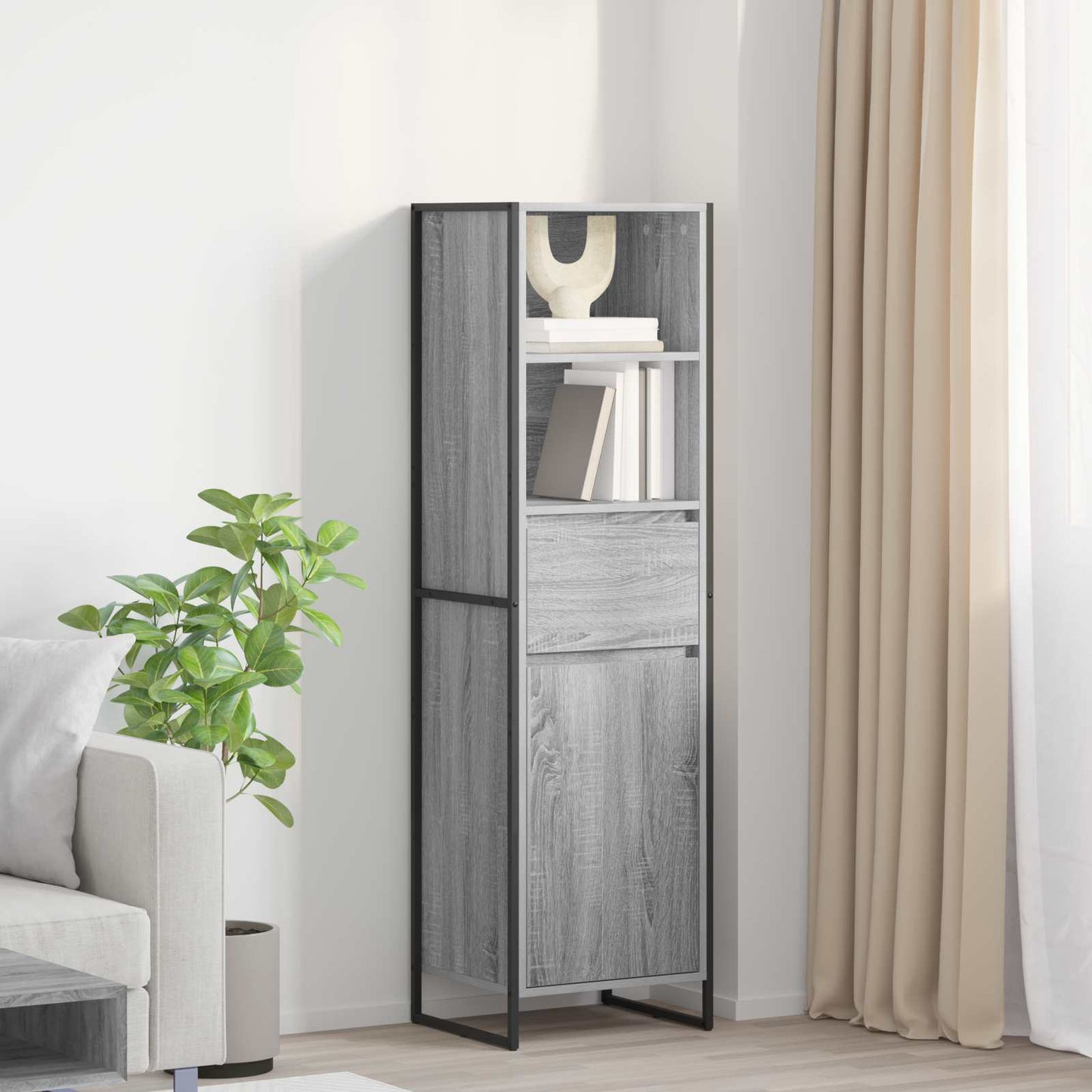 Bücherregal Graues Sonoma 43 x 36 x 150,5 cm Holzwerkstoff