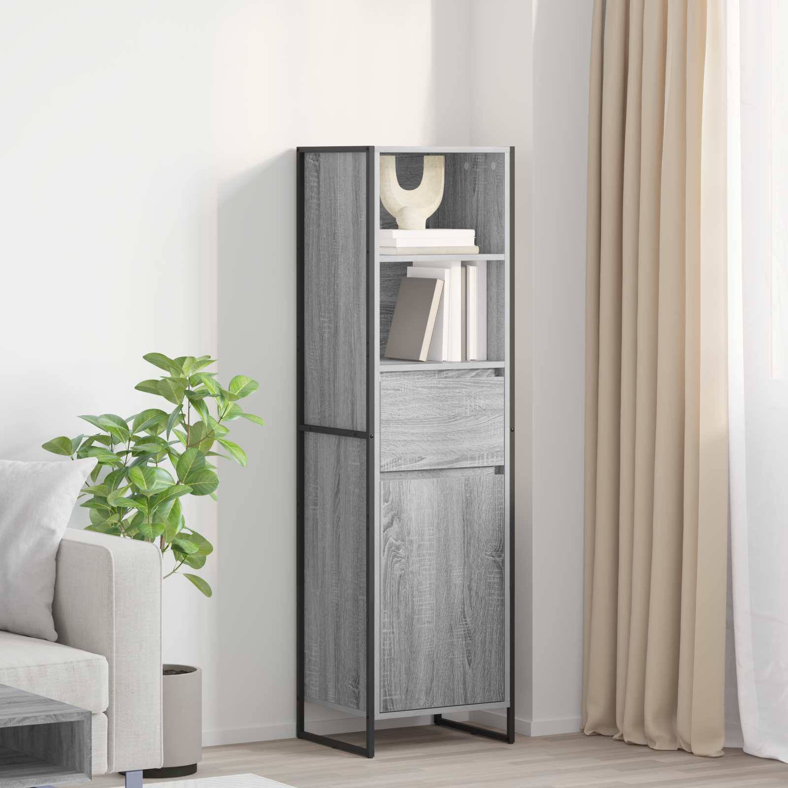 Bücherregal Graues Sonoma 43 x 36 x 150,5 cm Holzwerkstoff