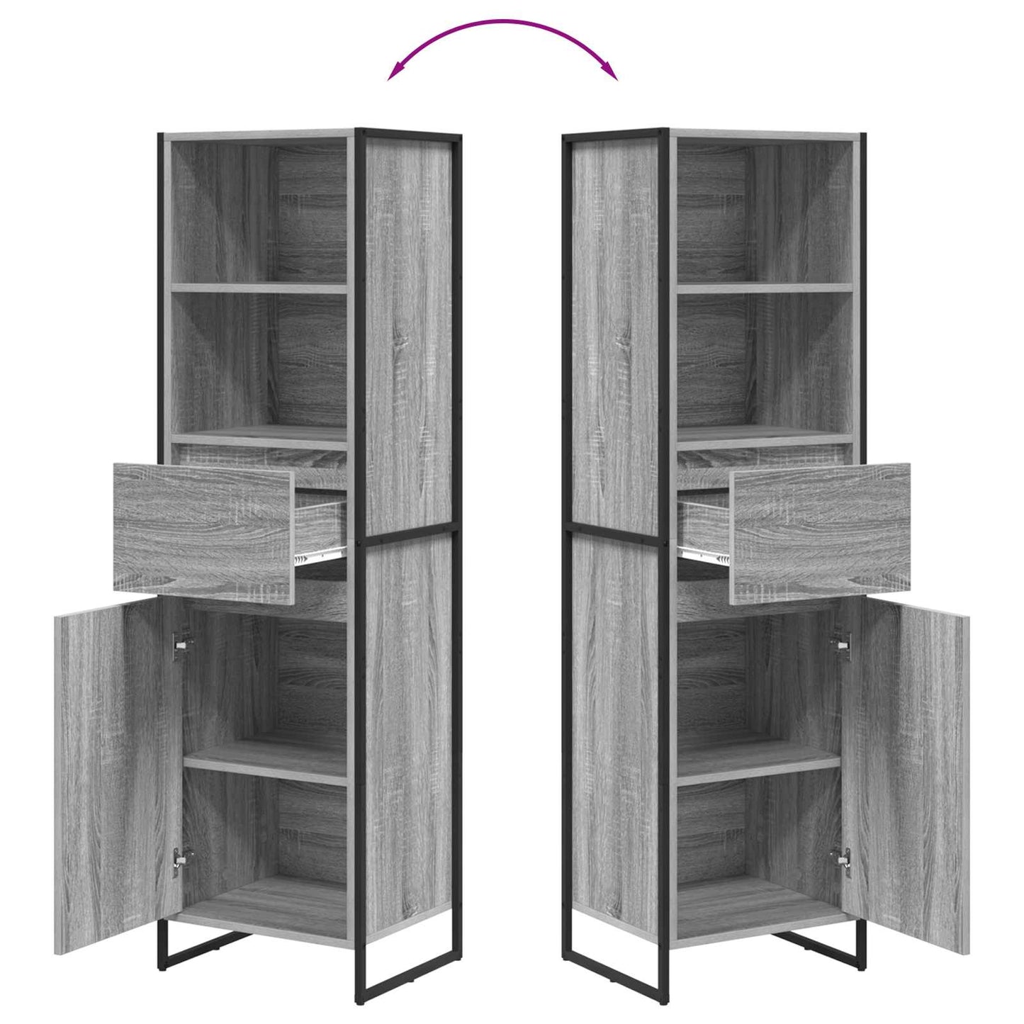 Bücherregal Graues Sonoma 43 x 36 x 150,5 cm Holzwerkstoff