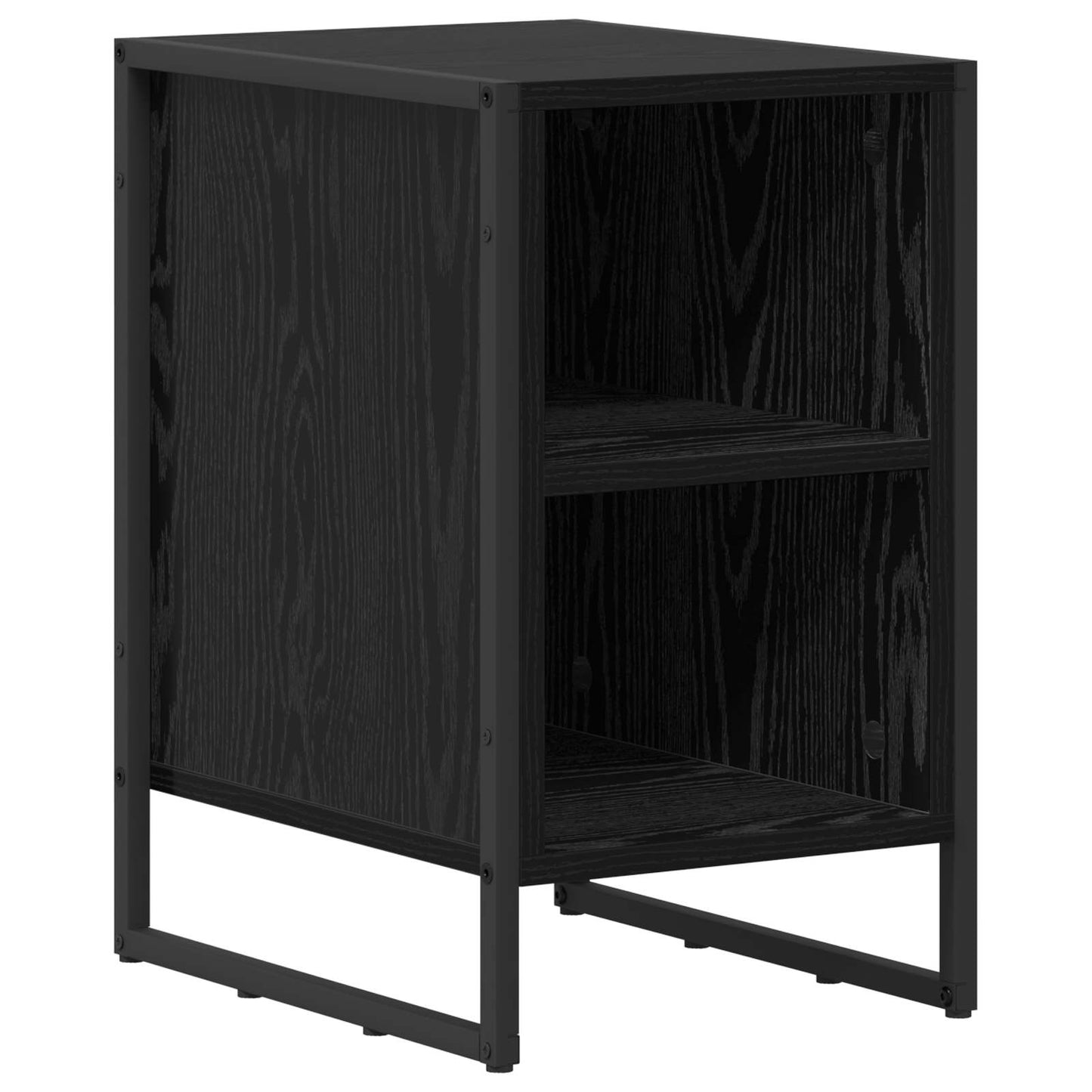 Nachttisch 2 stk. Schwarz Eichen-Optik 39,5 x 30 x 50 cm