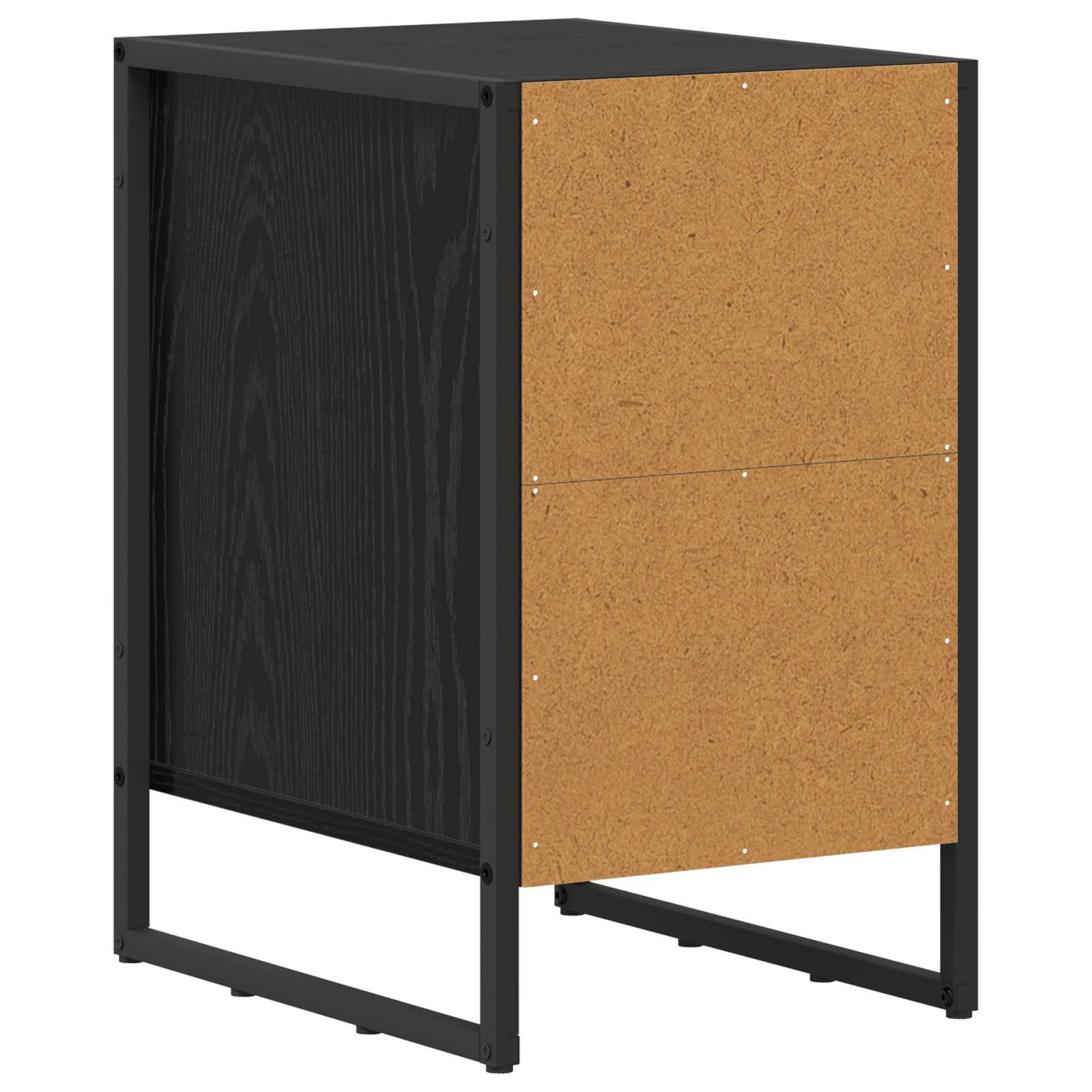 Nachttisch 2 stk. Schwarz Eichen-Optik 39,5 x 30 x 50 cm