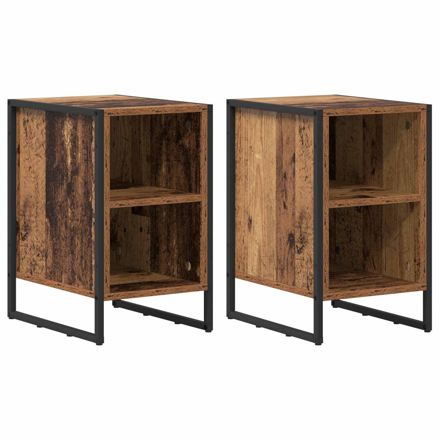 Nachttisch 2 stk. Altholz 39,5 x 30 x 50 cm Holzwerkstoff