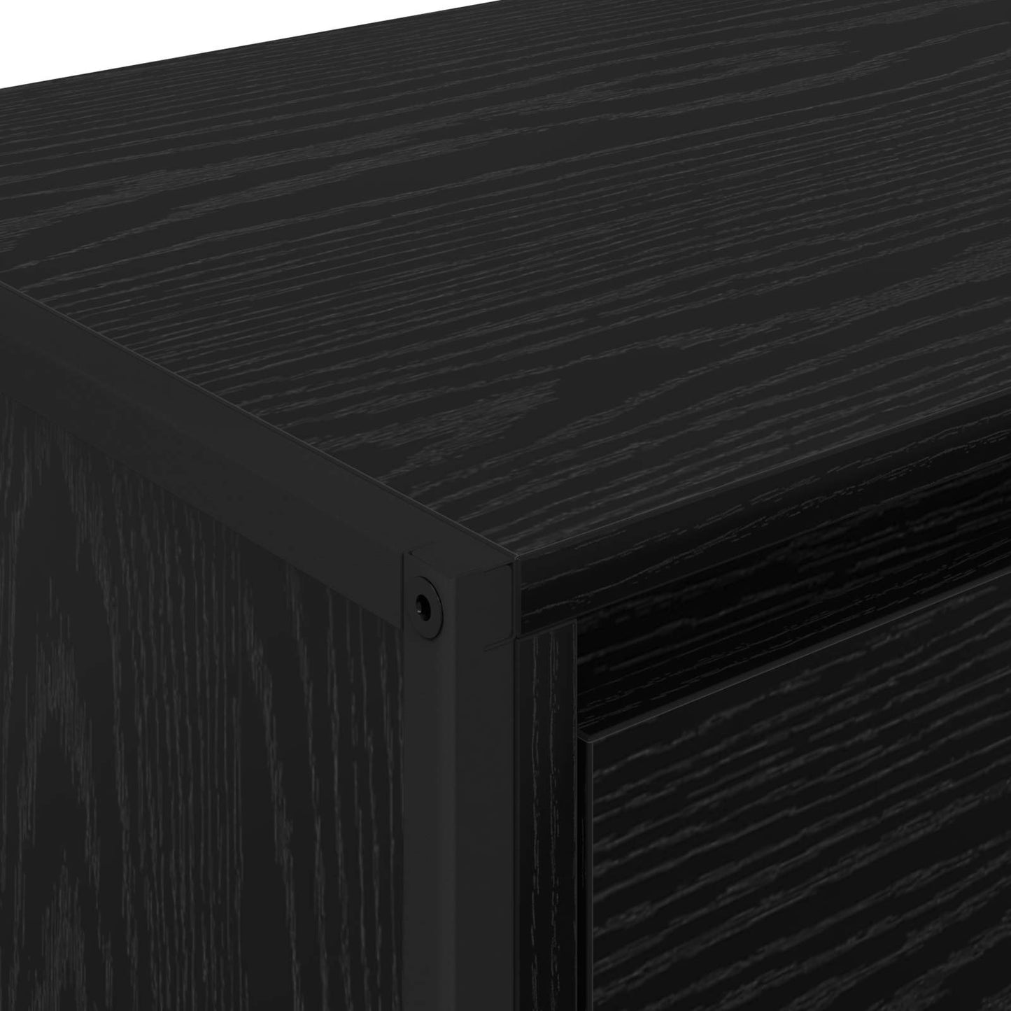 Nachttisch 2 stk. Schwarz Eichen-Optik 39,5 x 30 x 50 cm