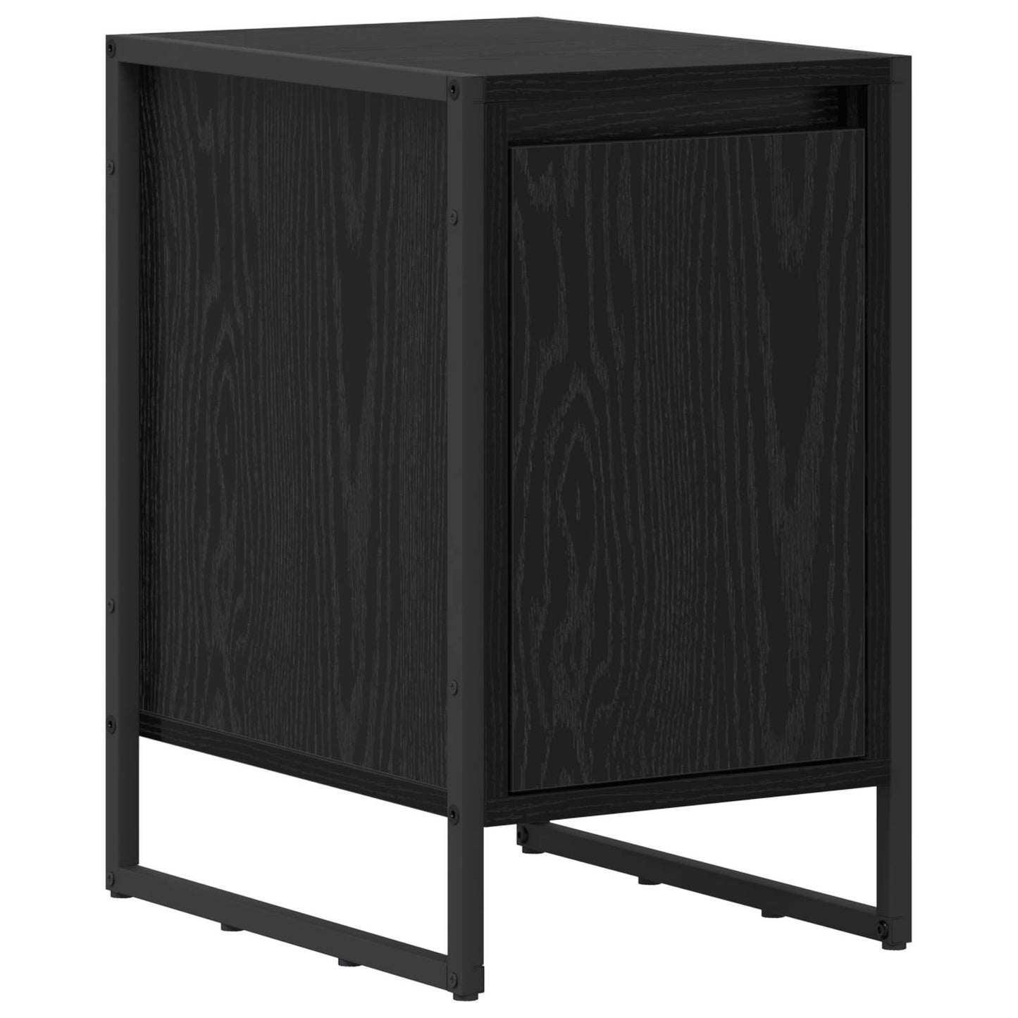 Nachttisch 2 stk. Schwarz Eichen-Optik 39,5 x 30 x 50 cm