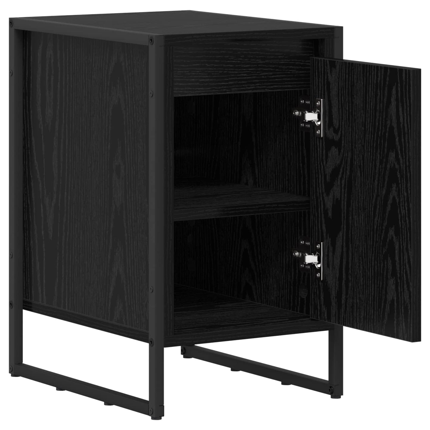 Nachttisch 2 stk. Schwarz Eichen-Optik 39,5 x 30 x 50 cm