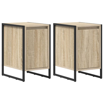 Nachttisch 2 stk. Sonoma-Eiche 39,5 x 30 x 50 cm Holzwerkstoff
