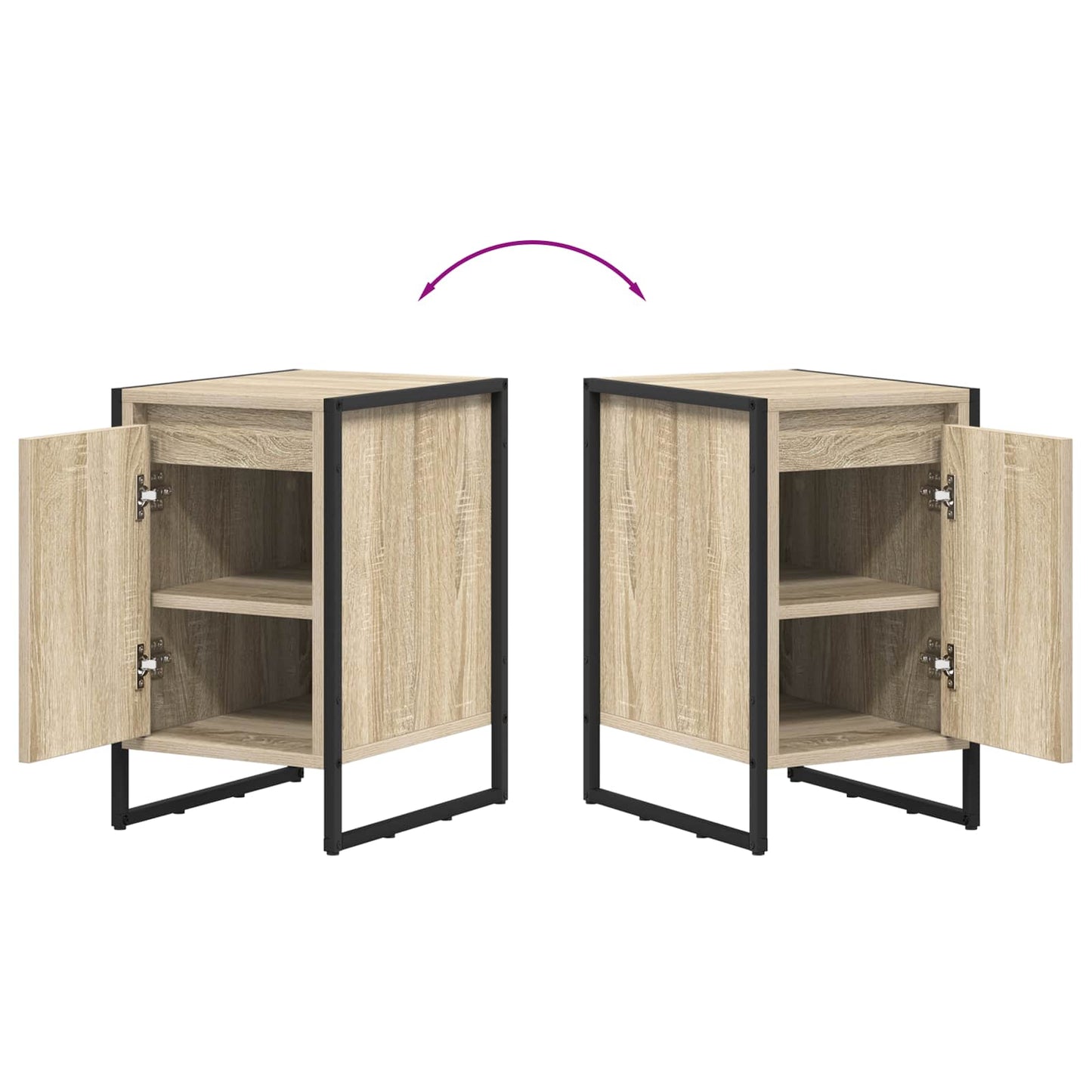 Nachttisch 2 stk. Sonoma 39,5 x 30 x 50 cm Holzwerkstoff