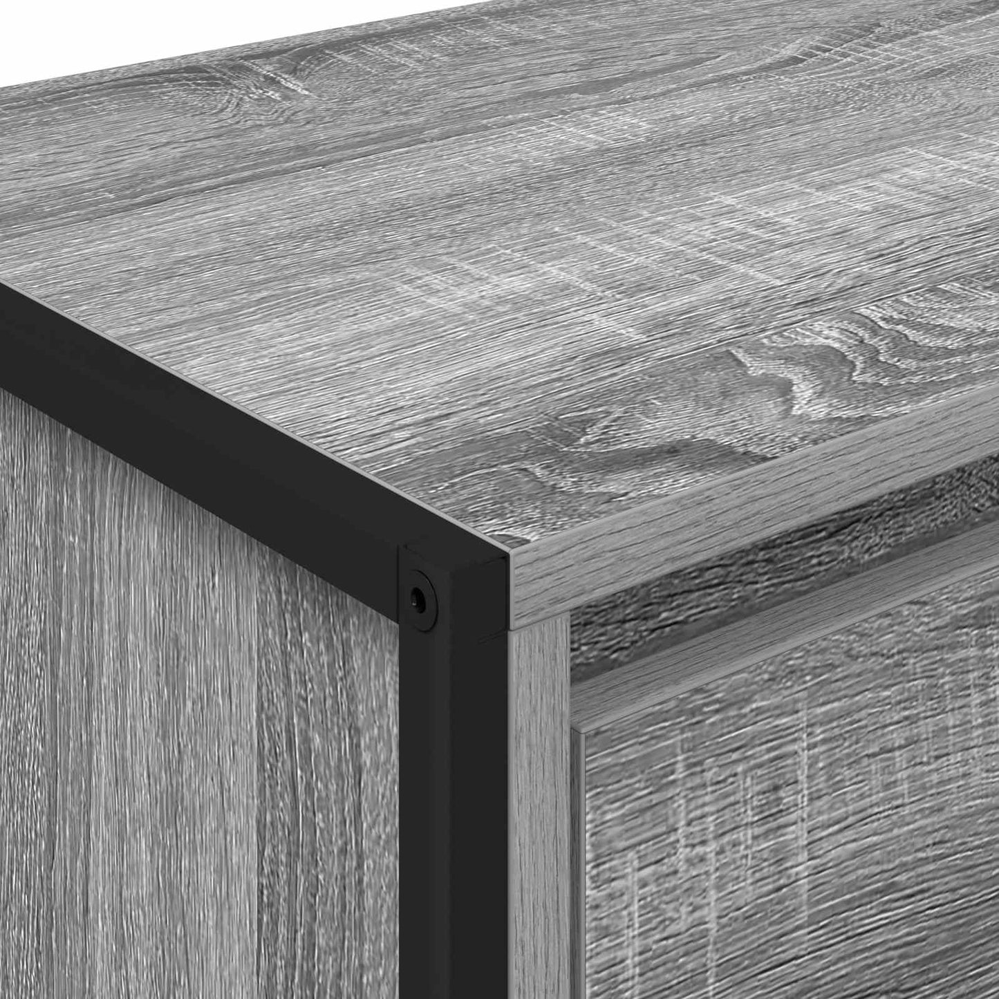 Nachttisch 2 stk. Graues Sonoma 39,5 x 30 x 50 cm Holzwerkstoff