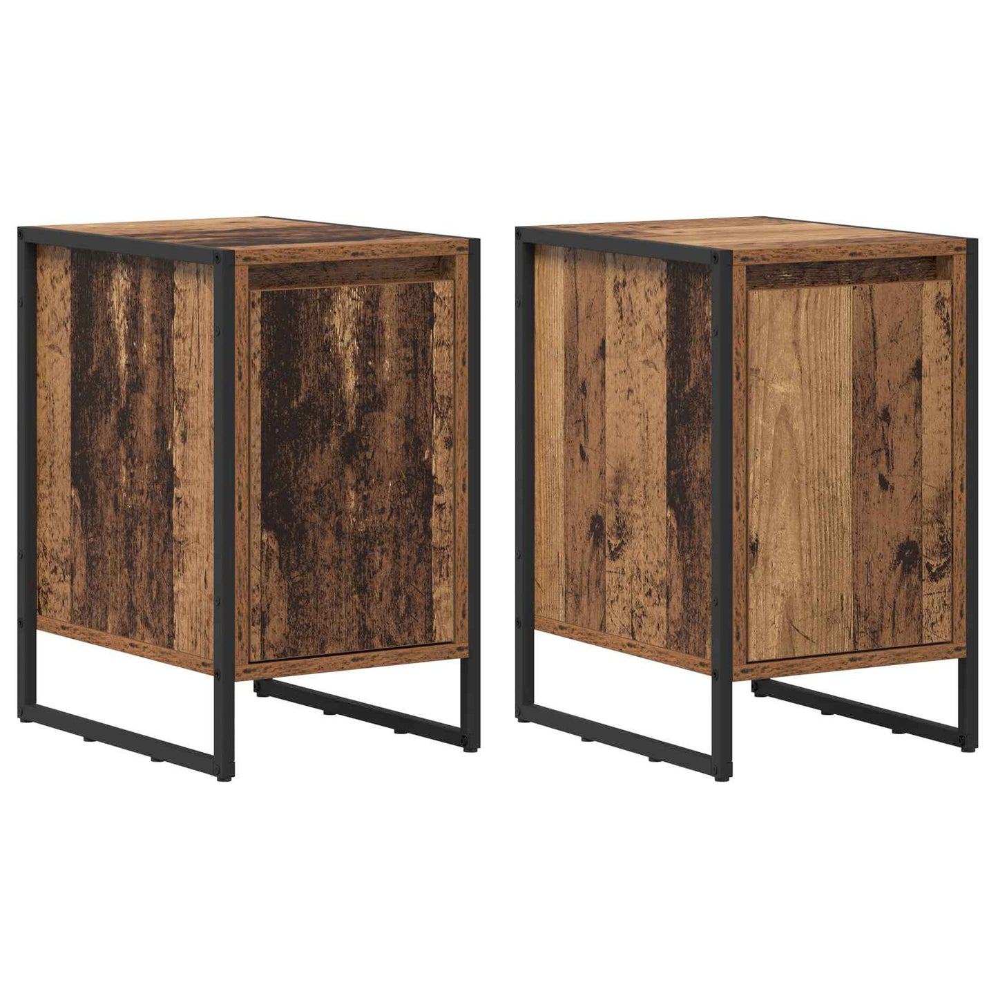 Nachttisch 2 stk. Altholz 39,5 x 30 x 50 cm Holzwerkstoff