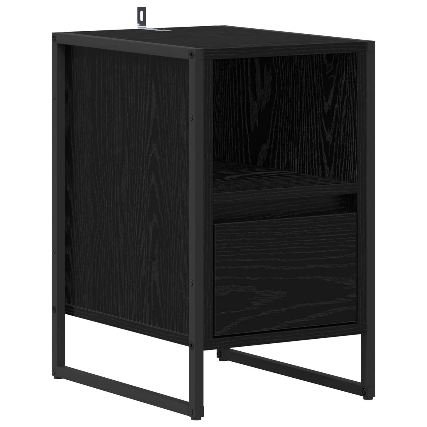 Nachttisch 2 stk. Schwarz Eichen-Optik 39,5 x 30 x 50 cm