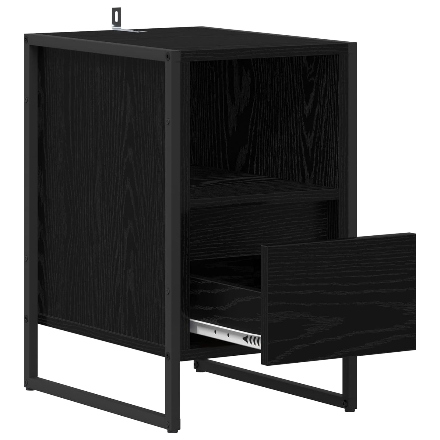 Nachttisch 2 stk. Schwarz Eichen-Optik 39,5 x 30 x 50 cm