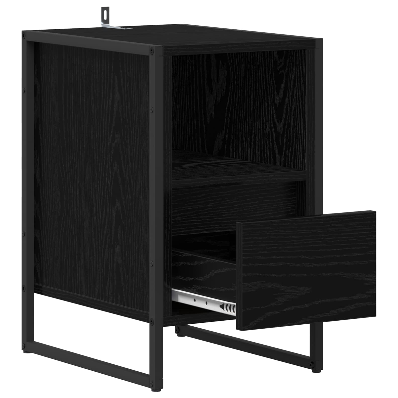 Nachttisch 2 stk. Schwarz Eichen-Optik 39,5 x 30 x 50 cm