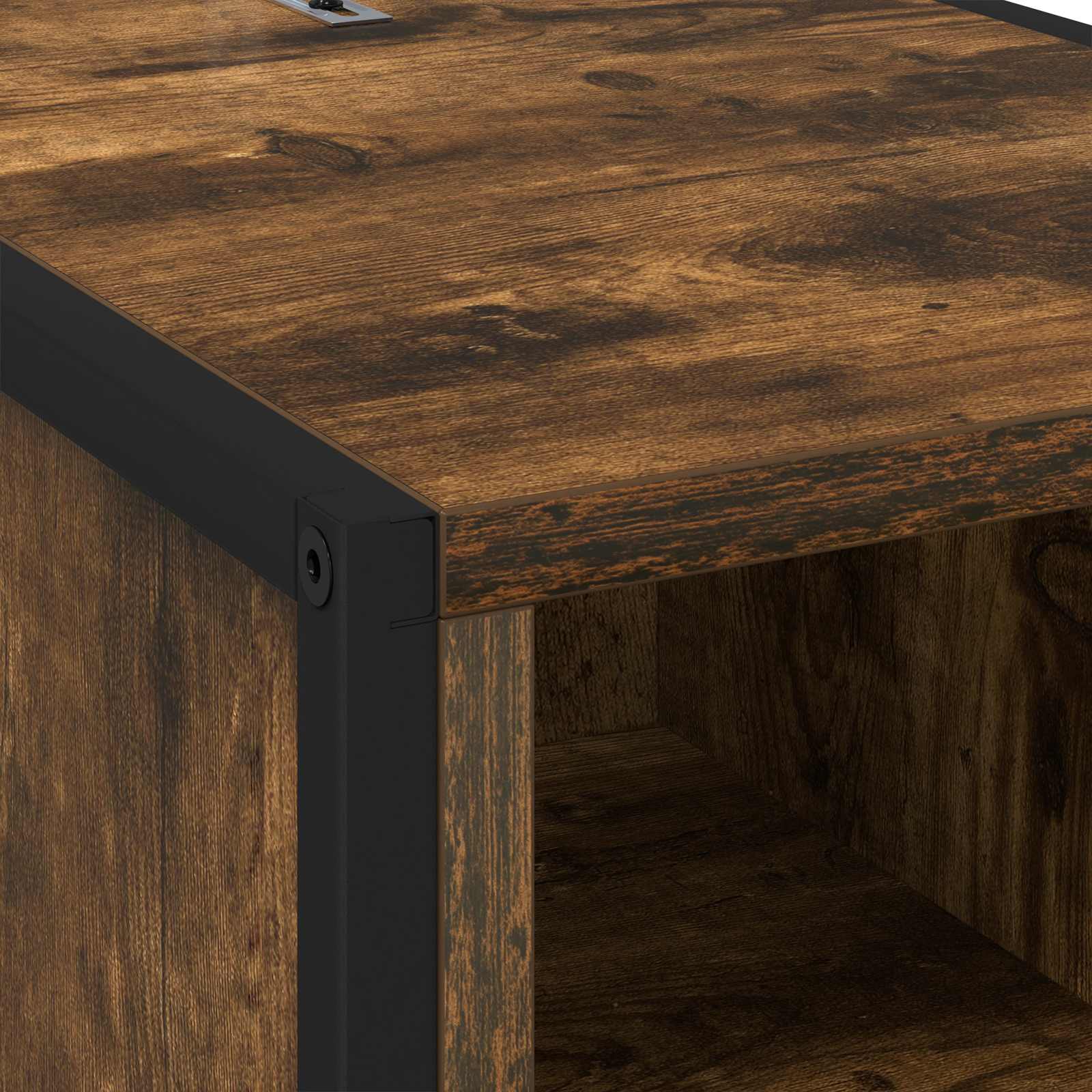 Nachttisch 2 stk. Raucharbe 39,5 x 30 x 50 cm Holzwerkstoff