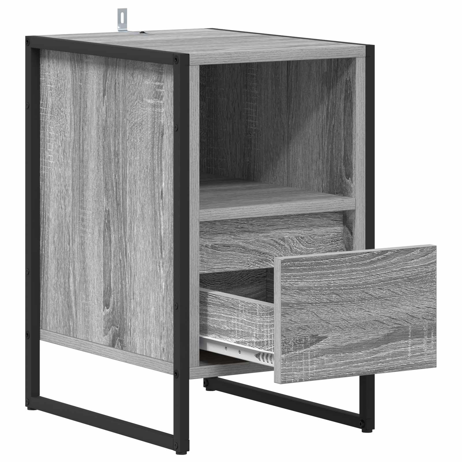 Nachttisch 2 stk. Graues Sonoma 39,5 x 30 x 50 cm Holzwerkstoff