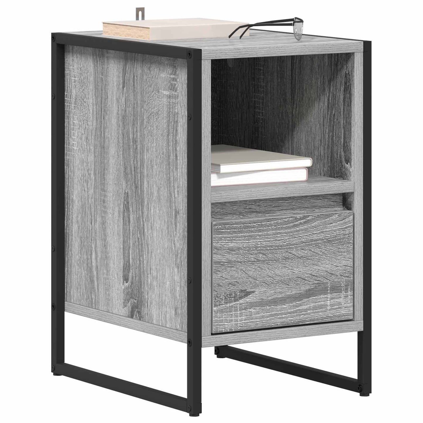 Nachttisch 2 stk. Graues Sonoma 39,5 x 30 x 50 cm Holzwerkstoff