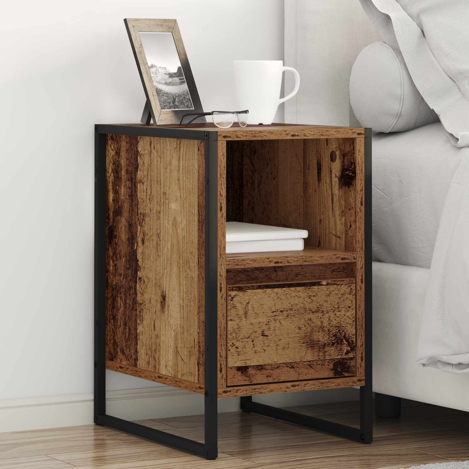 Nachttisch Altholz 39,5 x 30 x 50 cm Holzwerkstoff