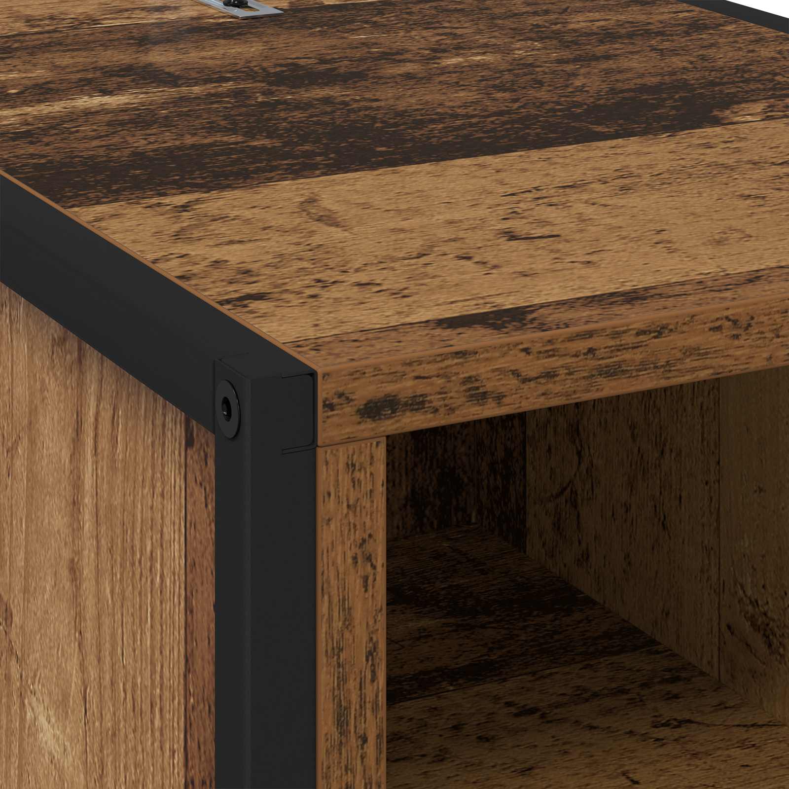 Nachttisch 2 stk. Altholz 39,5 x 30 x 50 cm Holzwerkstoff