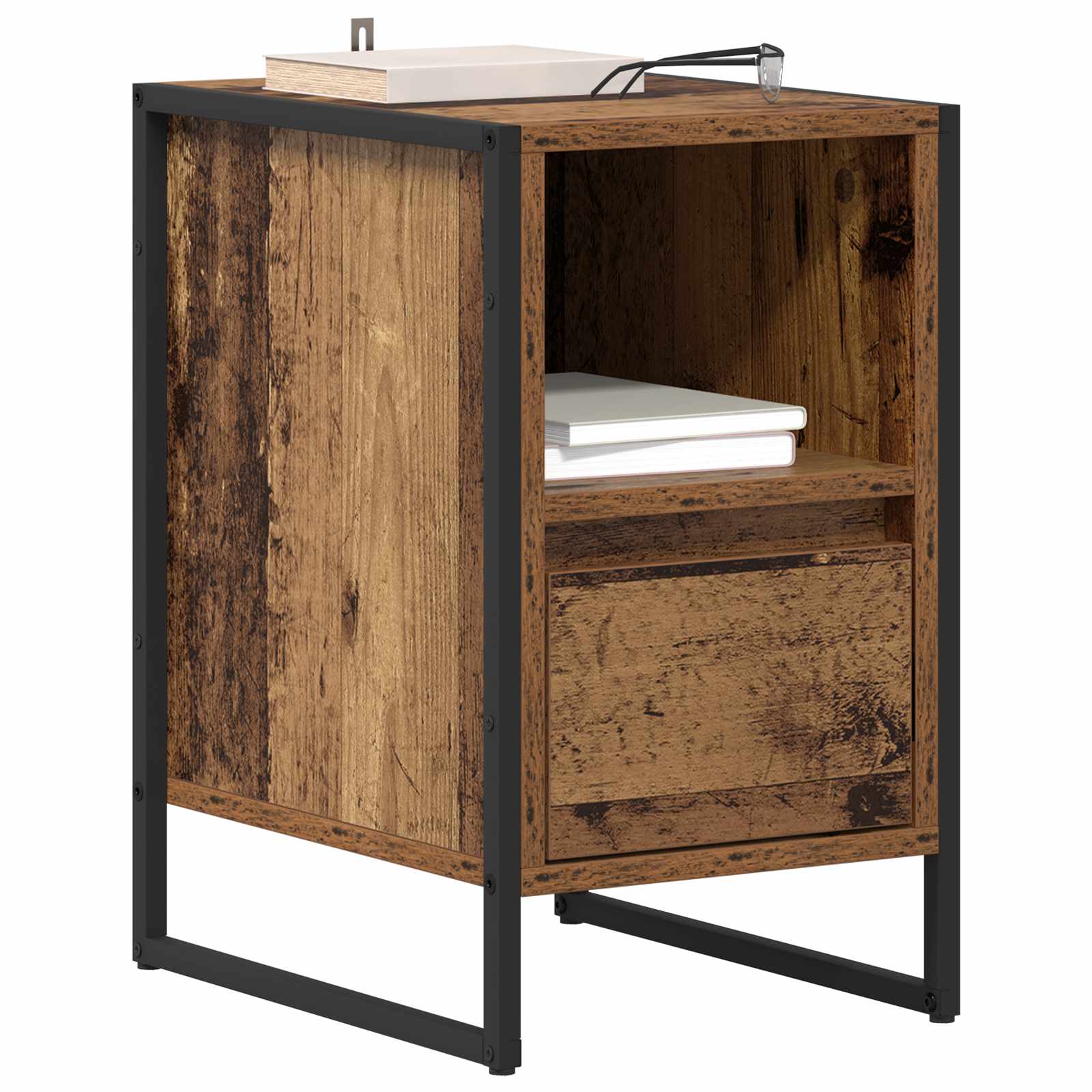 Nachttisch 2 stk. Altholz 39,5 x 30 x 50 cm Holzwerkstoff