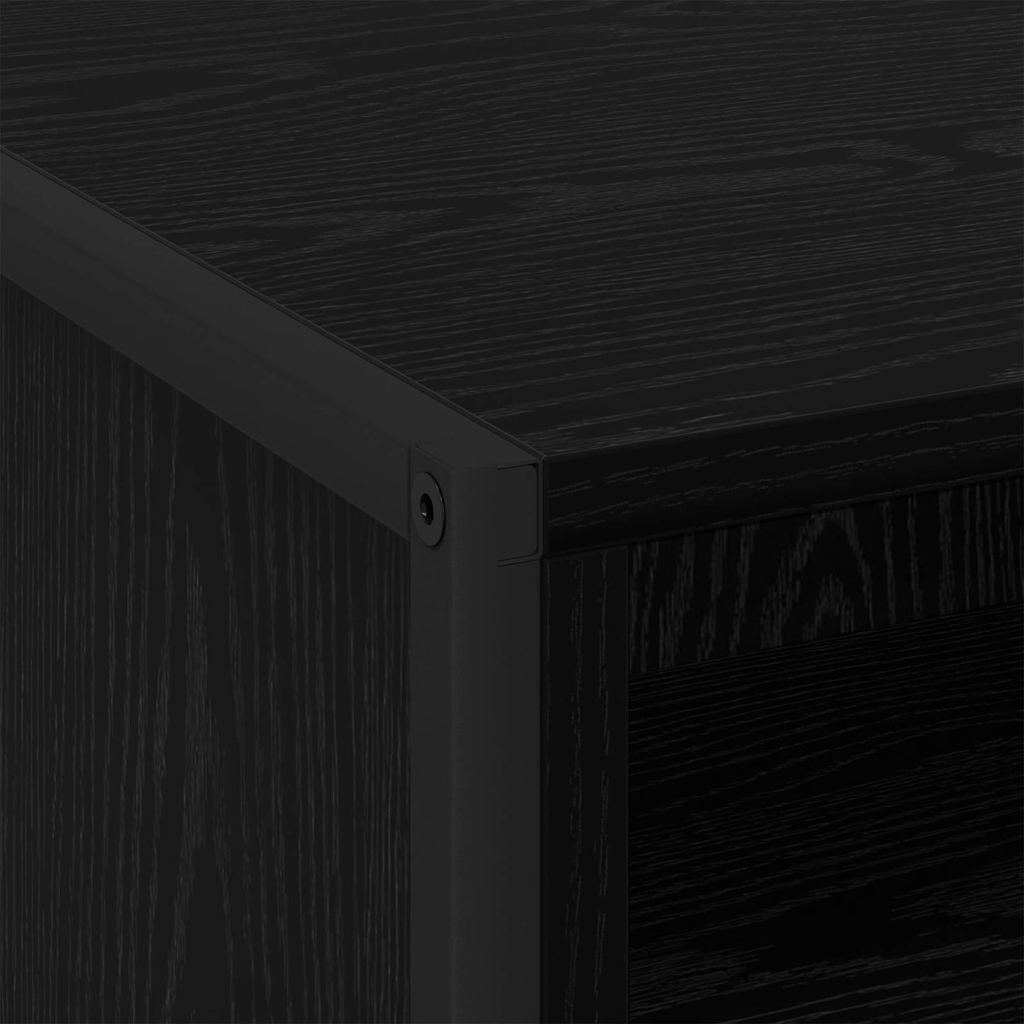 Nachttisch 2 Stk. Schwarz Eichen-Optik 50 x 39,5 x 50 cm