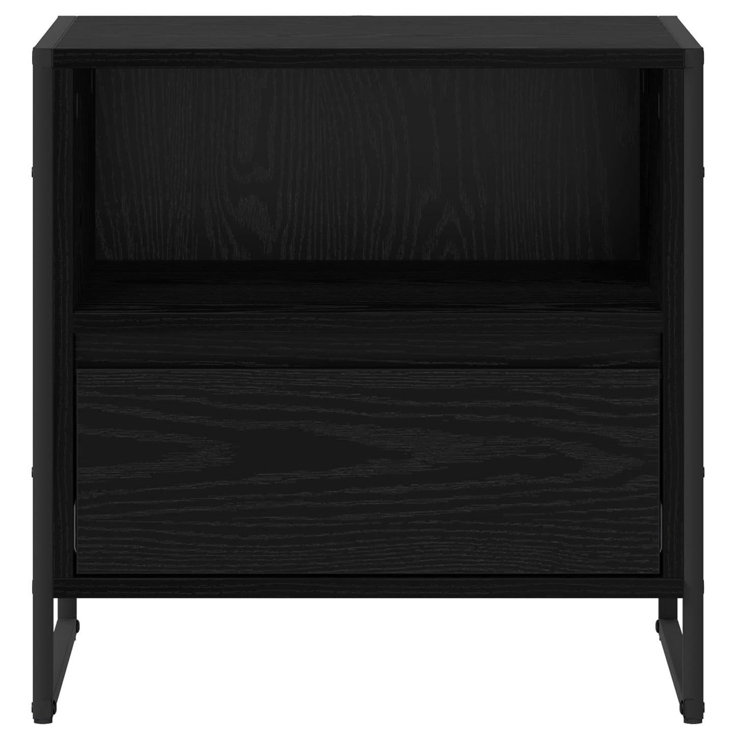 Nachttisch 2 Stk. Schwarz Eichen-Optik 50 x 39,5 x 50 cm